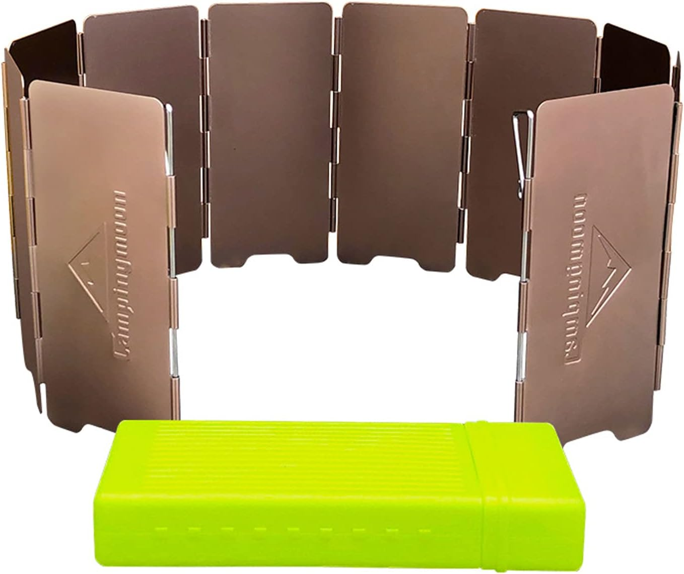 CAMPINGMOON 5.5 Inch High Camping Stove Windshield with Storage Box YD-8