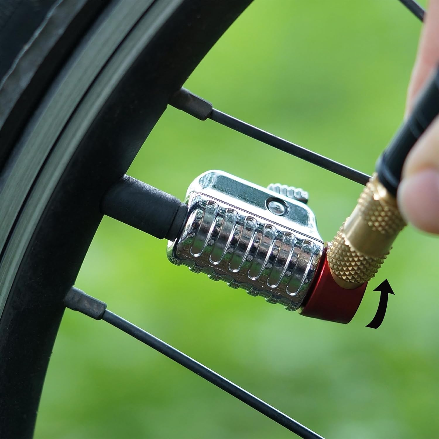 711L Schrader Air Chuck - Snap & Lock Inflator Attachment for Bicycle, Bike, Motorcycle, Car Tires with Shrader Valves (Brass) image number 3