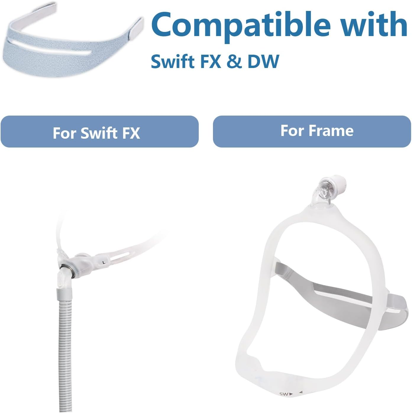 6 Packs Headgears for Dreamwear(Original Version) - 6 Packs Headgear Straps to Well Reduce Strap Slip-Off and Great Comfort & Softness, Great Value Kit Long Term Supplies by Airsmart image number 5