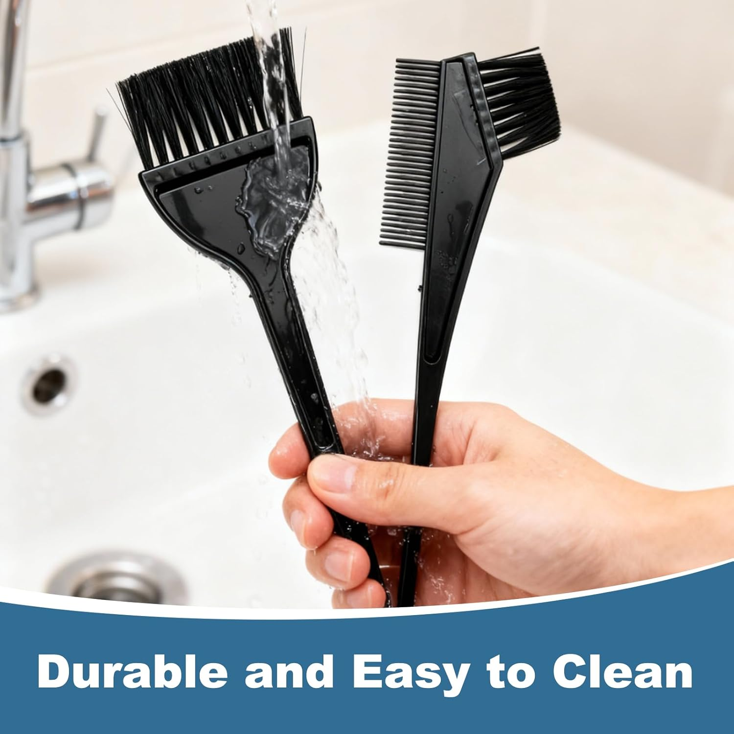 Teccfly Hair Coloring Kit, 6-Piece Hair Dye Mixing Bowl Kit with Applicator Dye & Comb, Mixing Bowl Tint Tool Earmuffs Salon Hair Clips &ndash; Ideal for Home & Salon Hair Coloring​ image number 6