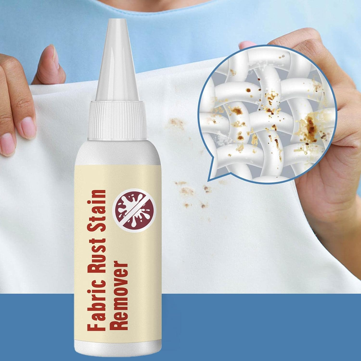 Fabric Stain Rust Remover - Strong Clothes Rust Yellow Remover,Clothes Macular Agent, Quick & Easy Dirt Spot Removal, Multi-Purpose Stain Agent 30/50/100Ml Dobooo