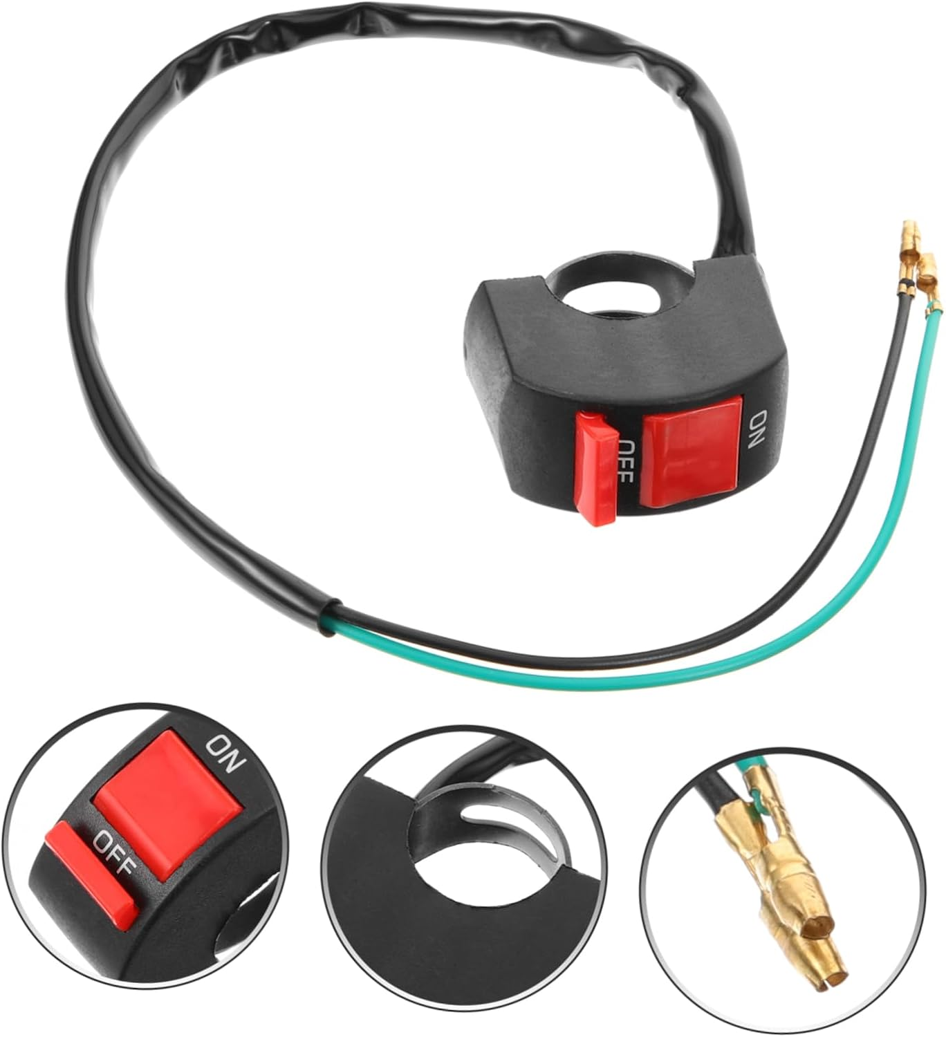 Mikinona Modified Switch for Motorcycle Handlebar Toggle Switch Led Headlight Compatible for Motorbike Lighting Control image number 6