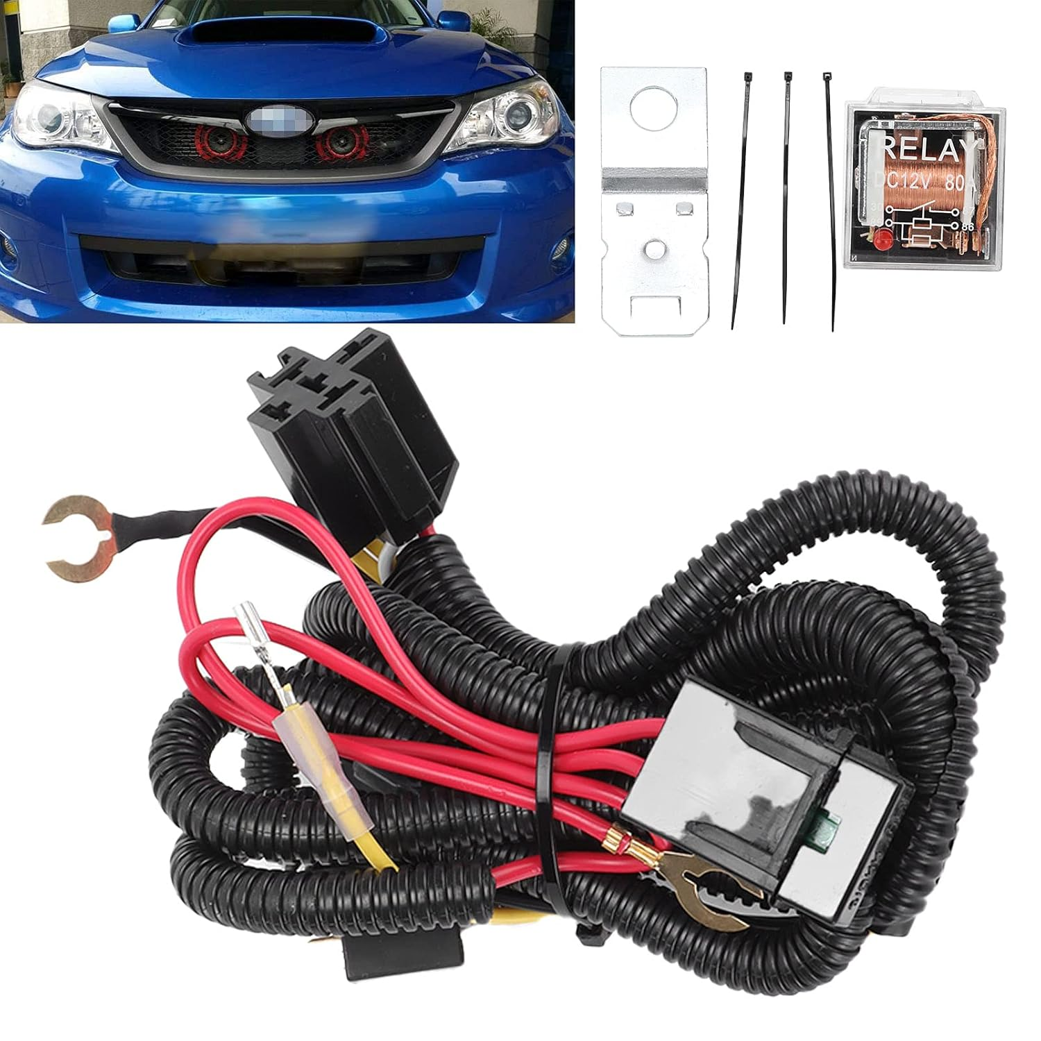 Horn Wiring Harness Relay Kit Universal Strong Wiring Harness Relay Kit Heavy Duty Multifunctional Car Truck for Car Horn System image number 5