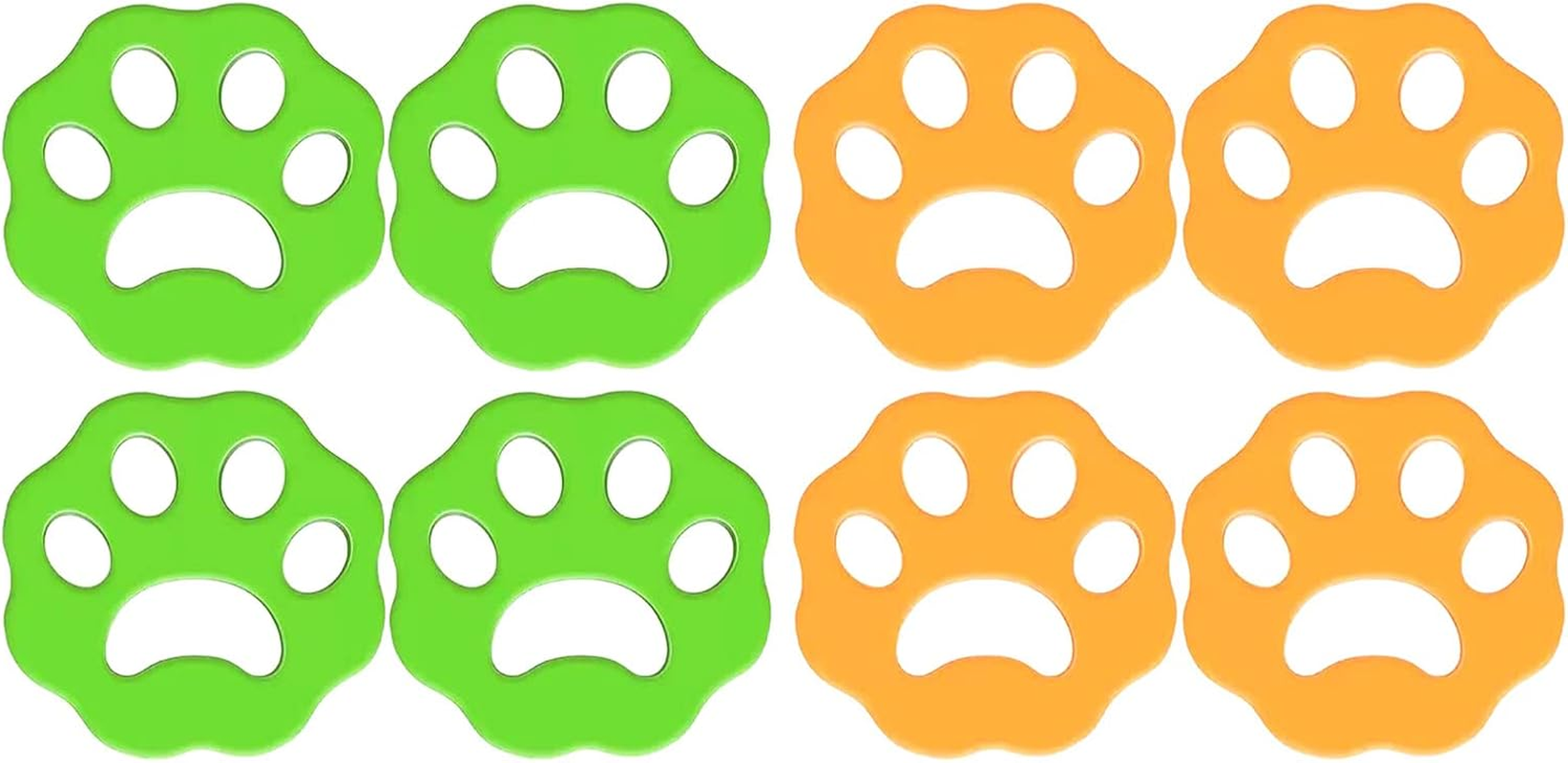 8PCS Washing Machine Lint Catcher, Silica Gel Material, for Removing Pet Hair, Remove Hair from Clothing, Adsorb Hair, Dust, Paper image number 4