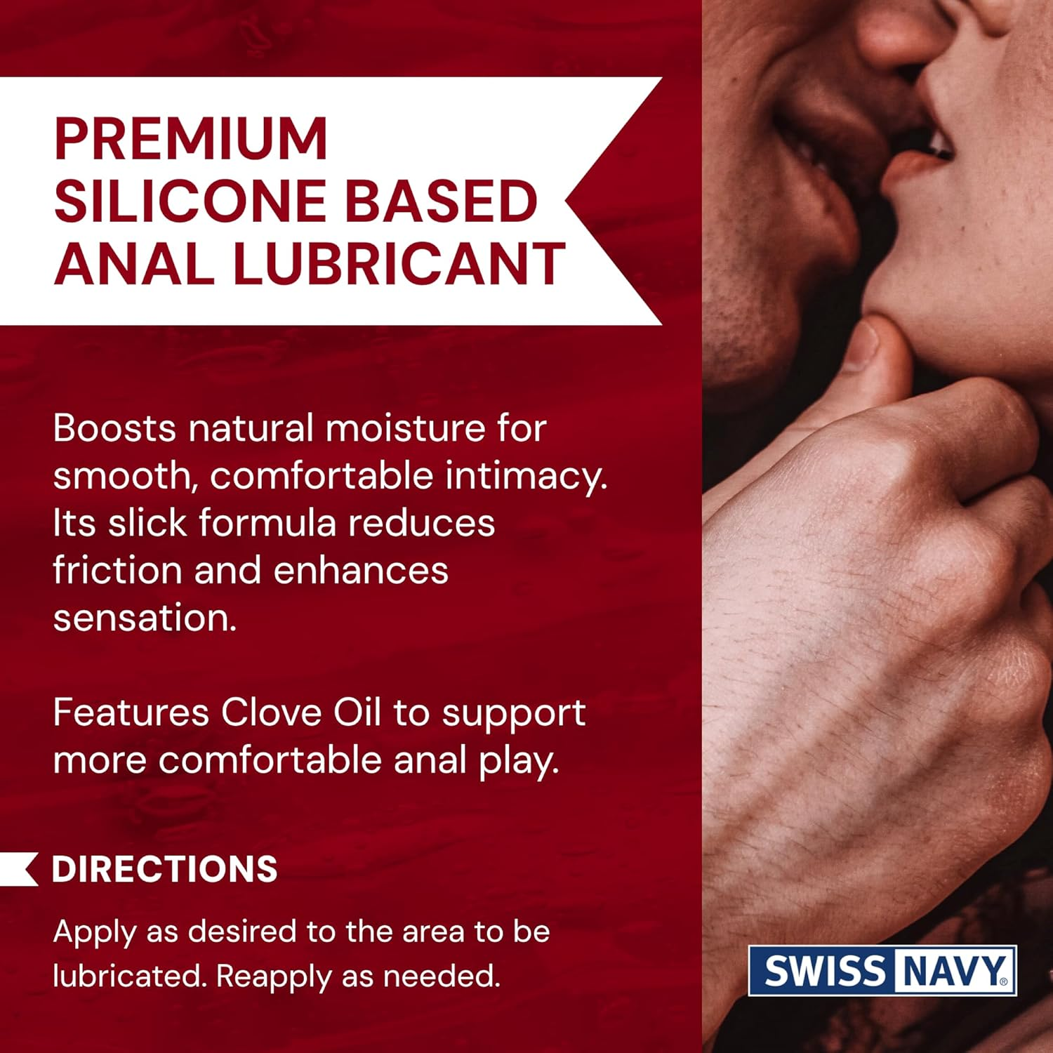 SWISS NAVY Premium Anal Silicone Lubricant, 2 Ounce