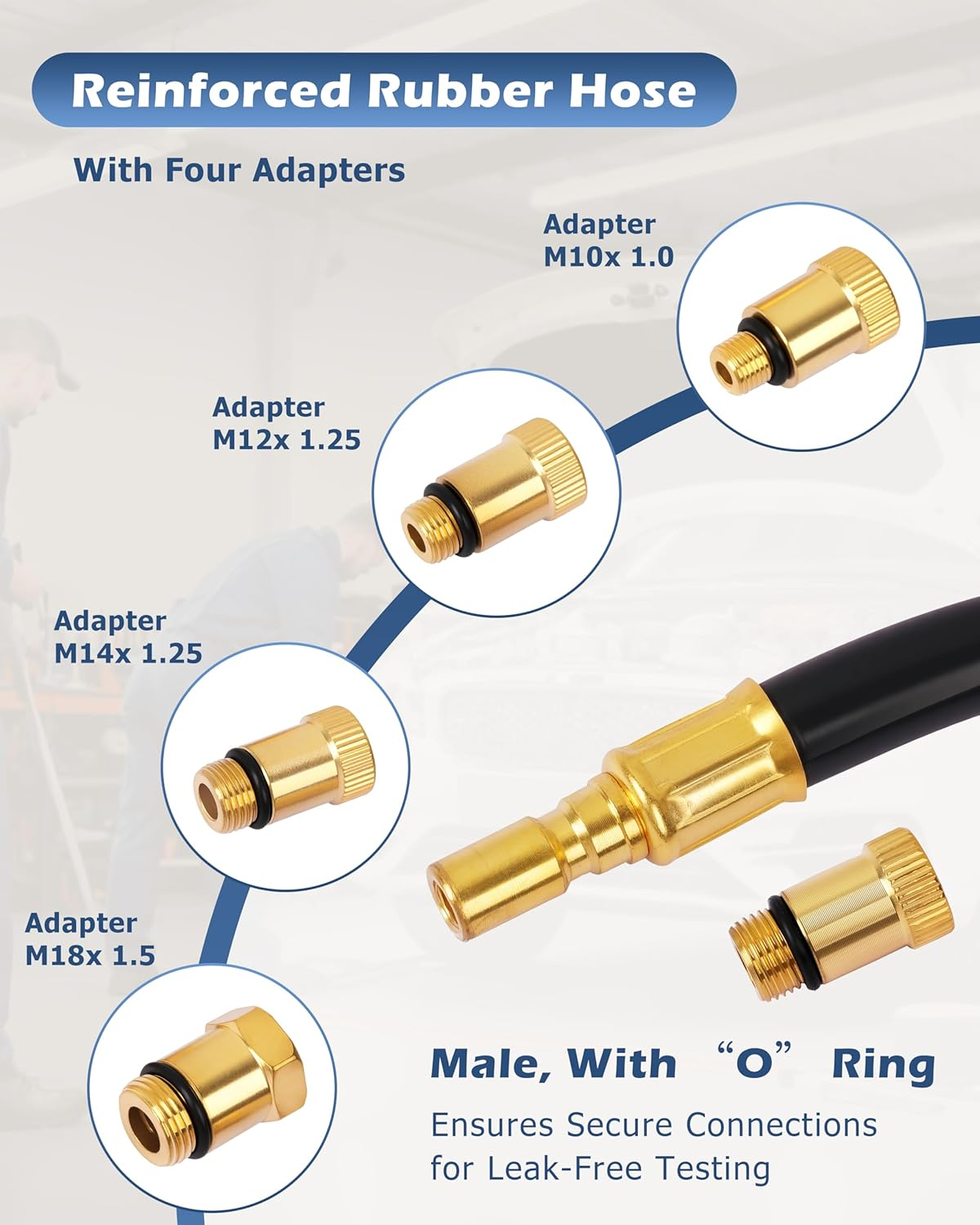 DA Yuan Professional Petrol Engine Compression Tester Kit Set for Automotives and Motorcycles image number 4