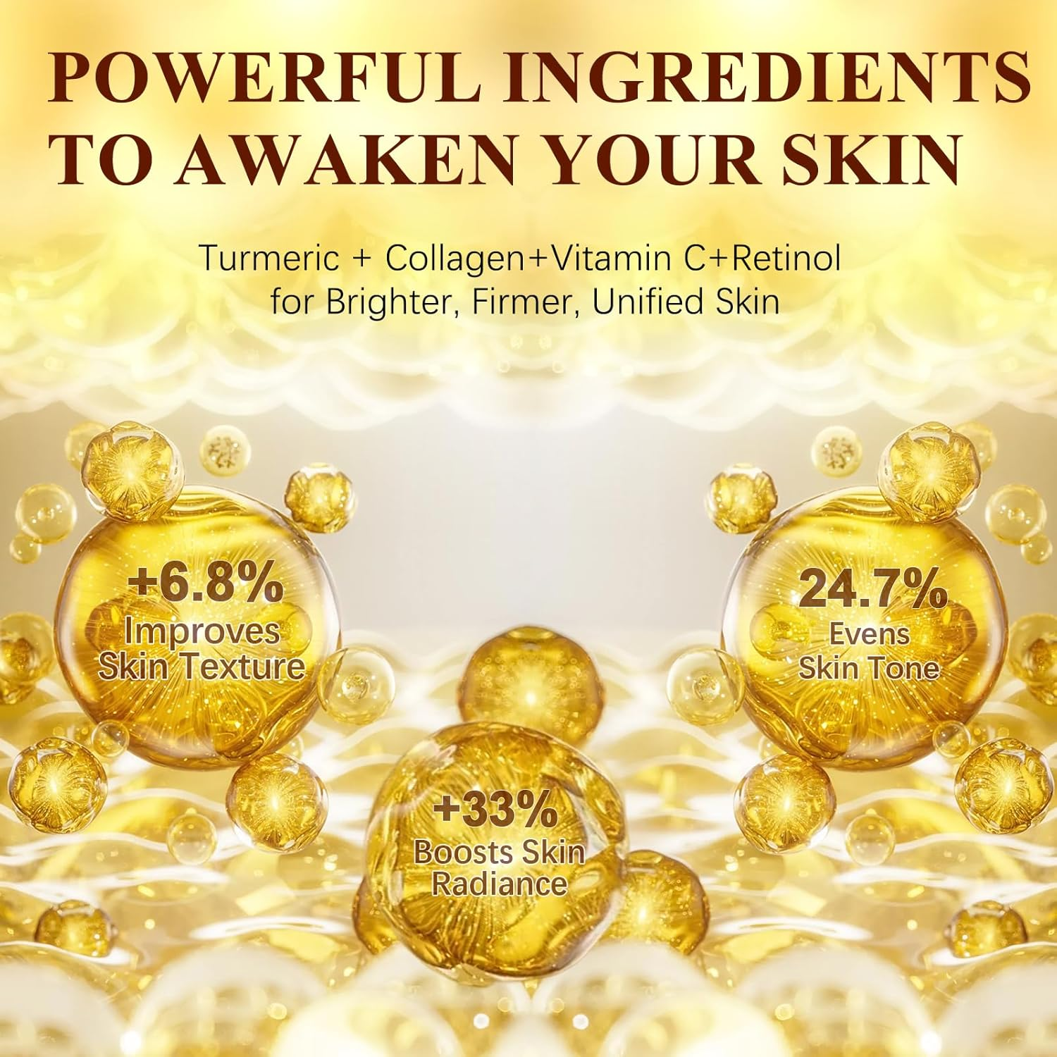 Turmeric Collagen Overnight Face Mask, Peel off Mask - Elasticity and Hydration, Reduce Sagging and Dullness for All Skin Type, 2.53 Fl. Oz image number 4