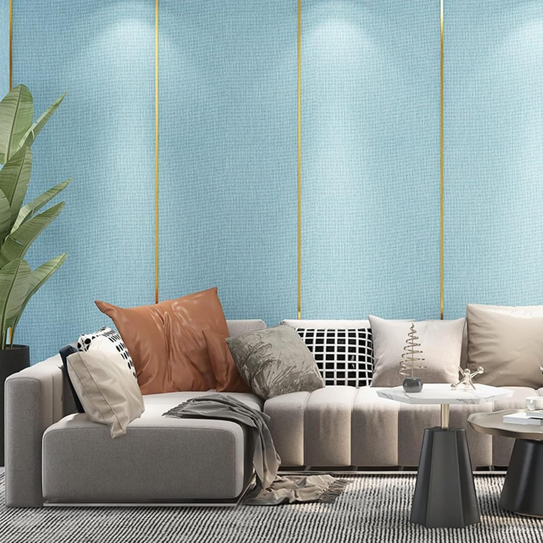 16.4 Ft Peel and Stick Trim,Flexible Peel and Stick Trim Molding,Molding Trim for Wall Tile Edges,Kitchen,Ceilings,Backsplash and Mirrior Frame Decor(Gold) image number 5