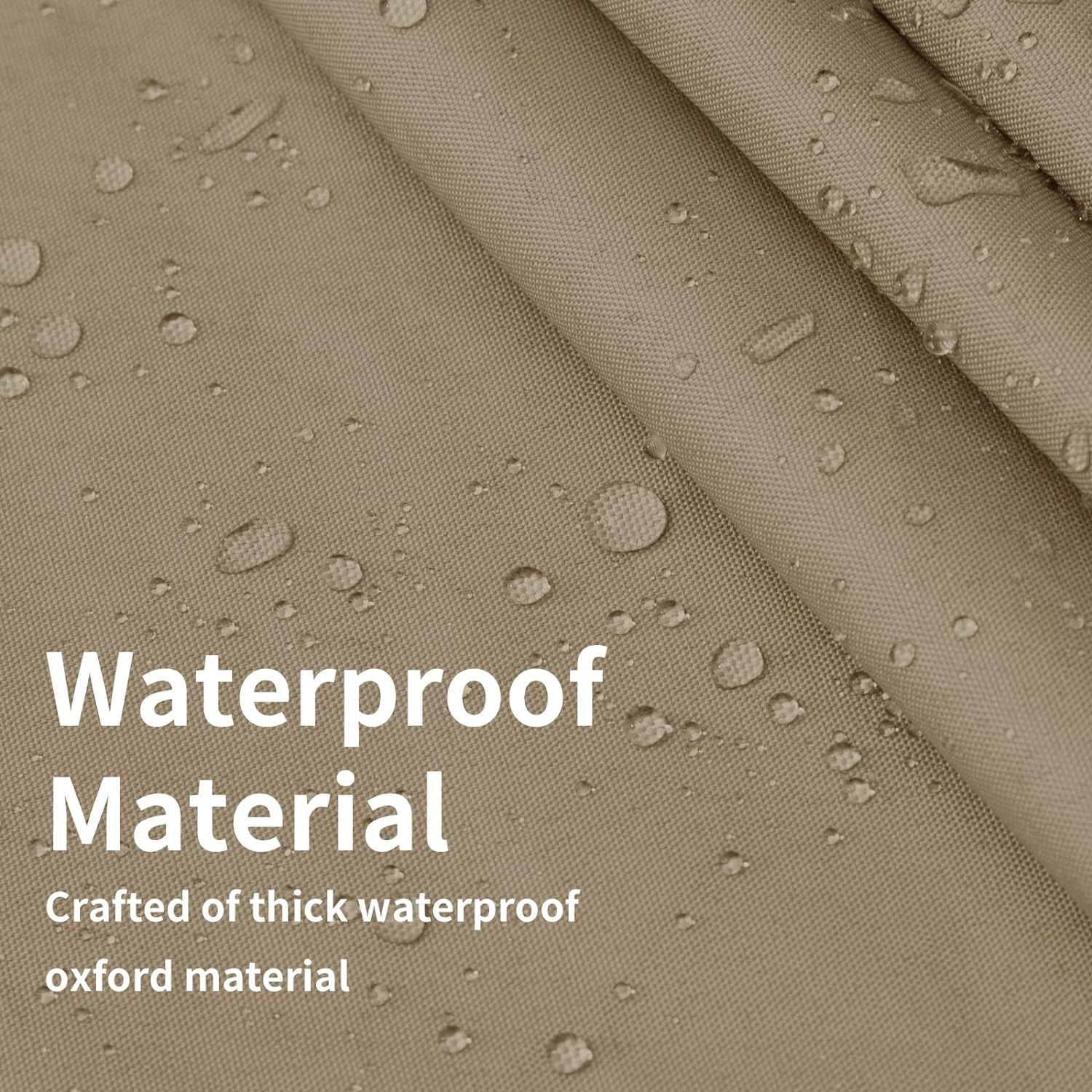 Easy-Going Waterproof Patio Cushion Covers 24X24X4 Inch 4 Pack Replacement Non-Slip Outdoor Seat Cushion Slipcover with Zipper. ONLY Covers. Camel