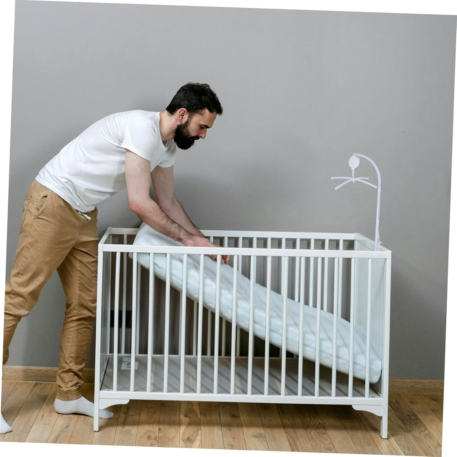 Generic 1 Set Adjustable Mobile Arm for Crib Versatile Bed Bell Bracket with Quick Assembly for Sensory Experience Compatible with Cribs and Mobiles image number 1