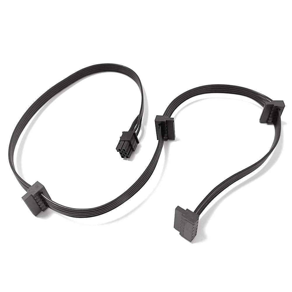 Gintai 6 Pin to 4X SATA Drive Cable Replacement for Corsair Hx1200 RM1000X RM850X Rm650X Rm550X RM750X image number 1