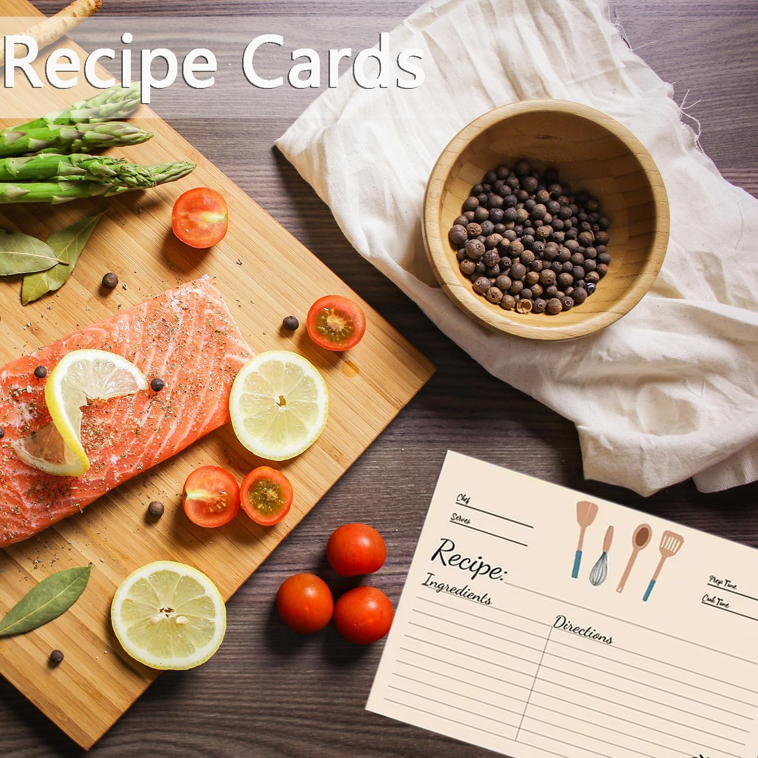 Premium Recipe Cards for Bridal Showers and Weddings 4X6In Blank Cards, Dividers with Lines Index Cards Easy Write Cardstock (100Pcs) image number 2