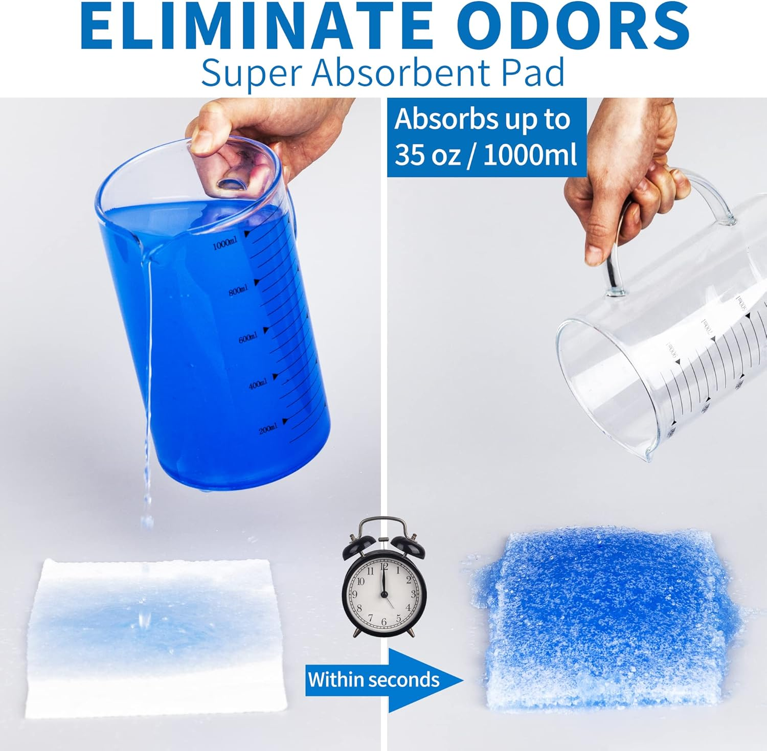 Bedpan Set with 30 Super Absorbent Pads and Disposable Liners, Bed Pans for Elderly Females Women and Men Comfortable, Thick PP Extra Large Heavy Duty by MINIVON image number 2