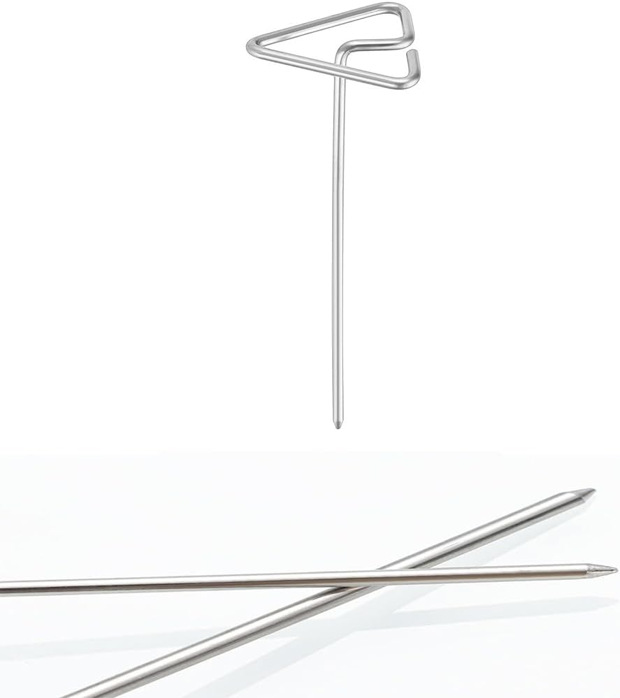 Walquicks 20 Pcs Air Fryer Chicken Stainless Steel Skewers, Skewers Vertical Stainless Steel Skewers Sticks, Reusable Metal Meat Skewers Household Air Fryer Skewers for Meat Reusable BBQ Sticks image number 3