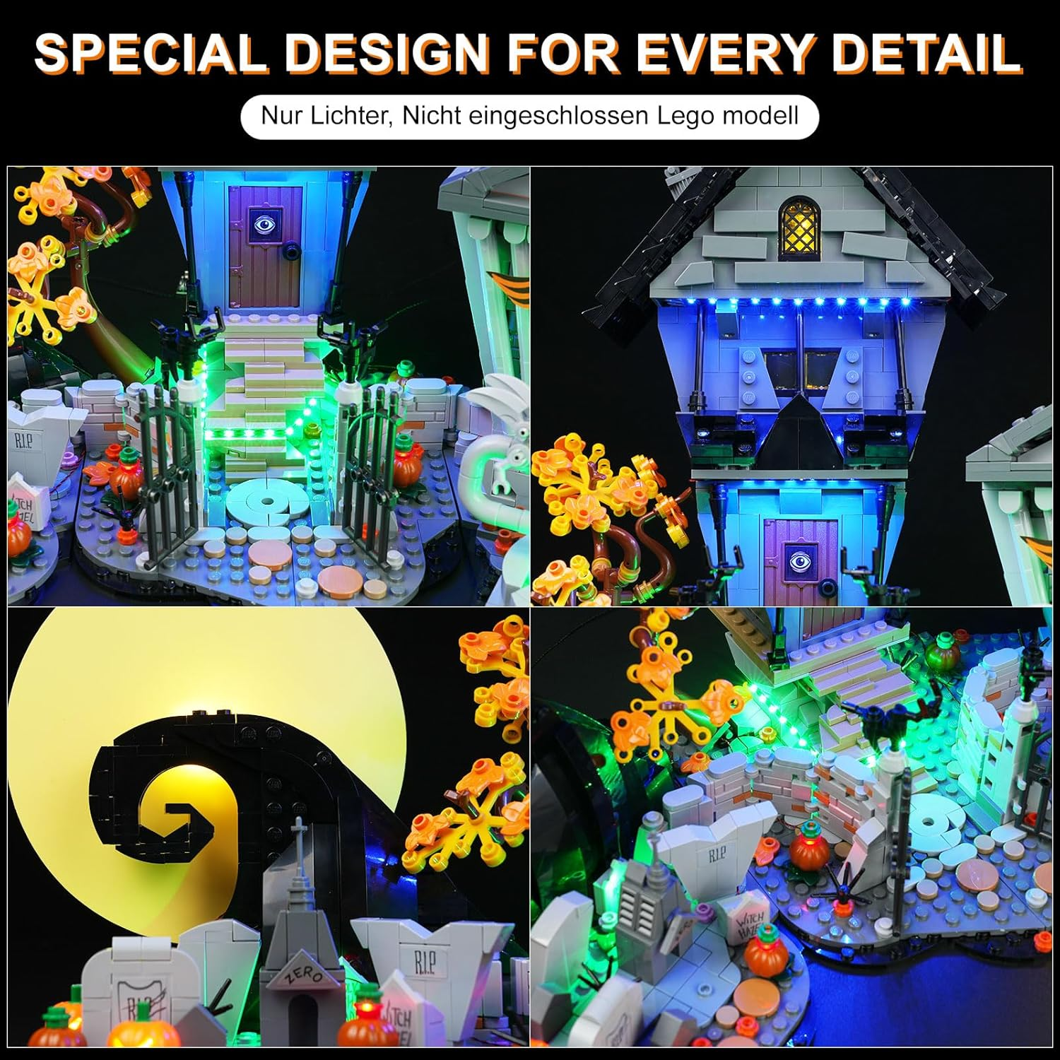 Cooldac LED Light Kit Compatible with  Tim Burton'S the Nightmare before Christmas, LED Lighting Set Compatible with  Nightmare before Christmas 21351 (Lights Only, No Models) image number 1