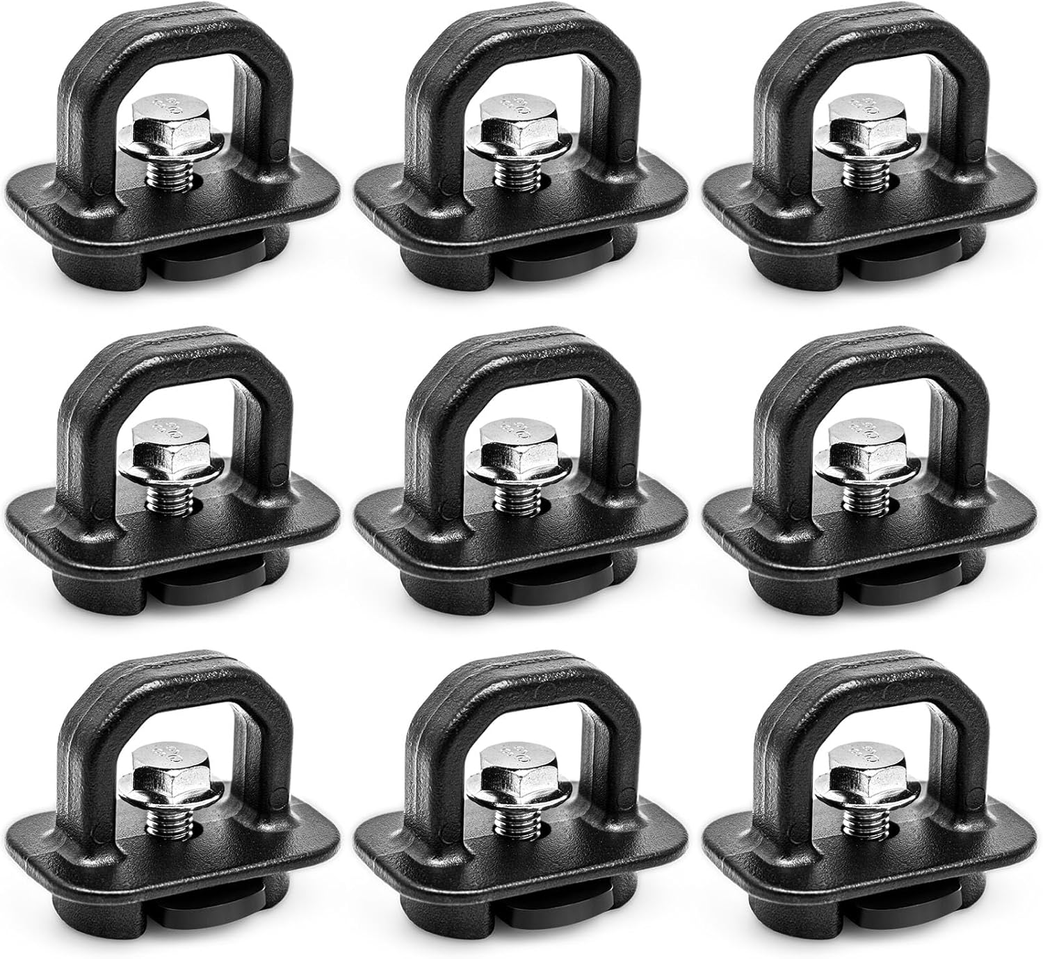 X4XZ DZ97903 Truck Bed Side Wall Tie down Anchors, Bed Cargo Hooks for 2007-2023 Chevy Silverado 1500 2500 3500 Chevy Colorado IGMC Sierra 1500 2500 3500 I GMC Canyon 9PCS image number 3