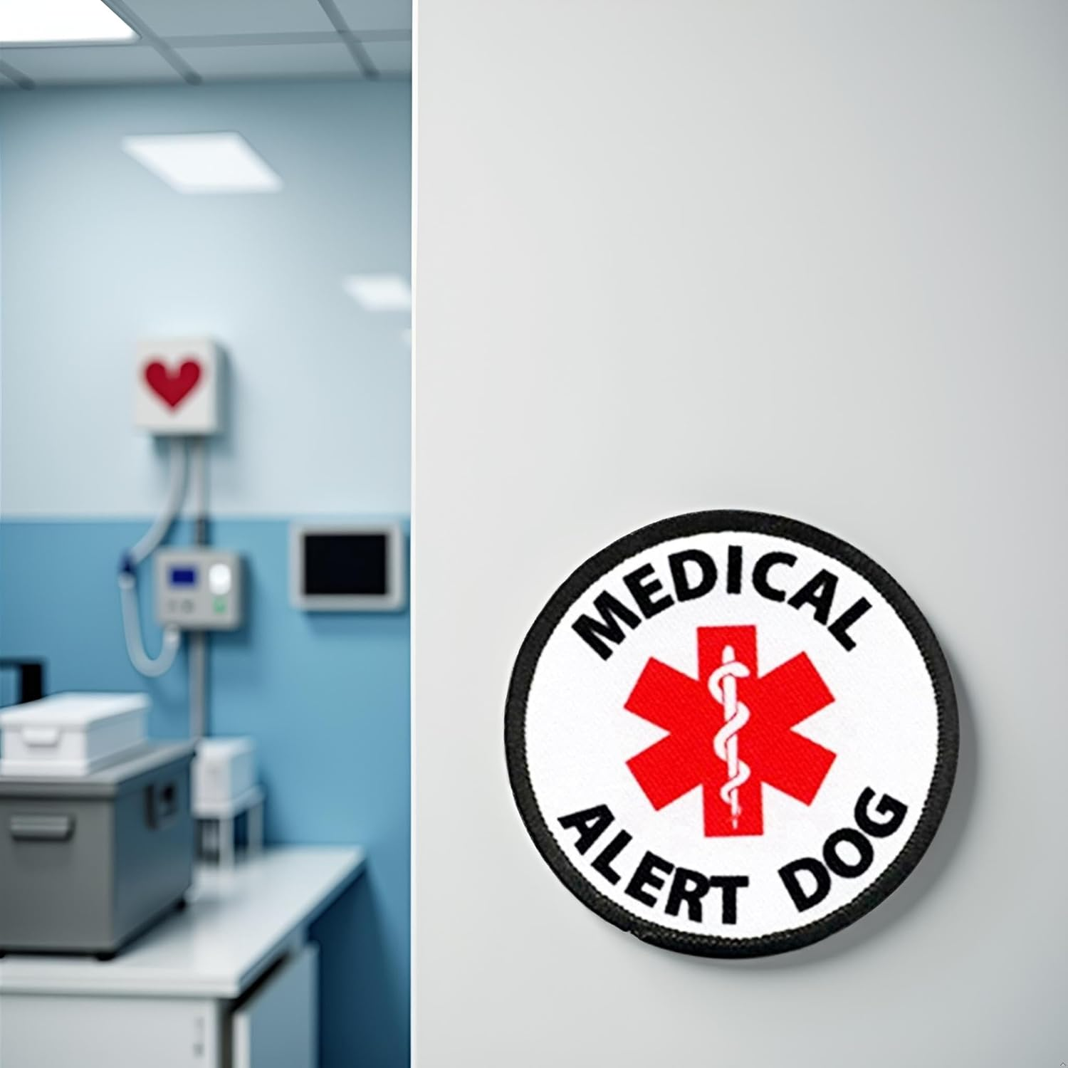 8CM / 3.12Inch Medical Alert Dog Service Dog Patch, Emergency Medical Services Dog Vest Patches, Tactical Hook Loop Embroidery Patch Dog Vest Harnesses (Medical Alert) image number 4