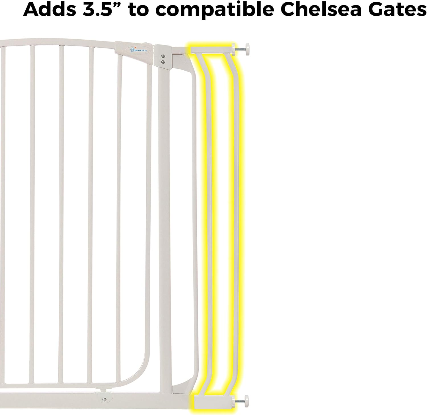 Dreambaby 9Cm White Chelsea Extra Tall Extension image number 3