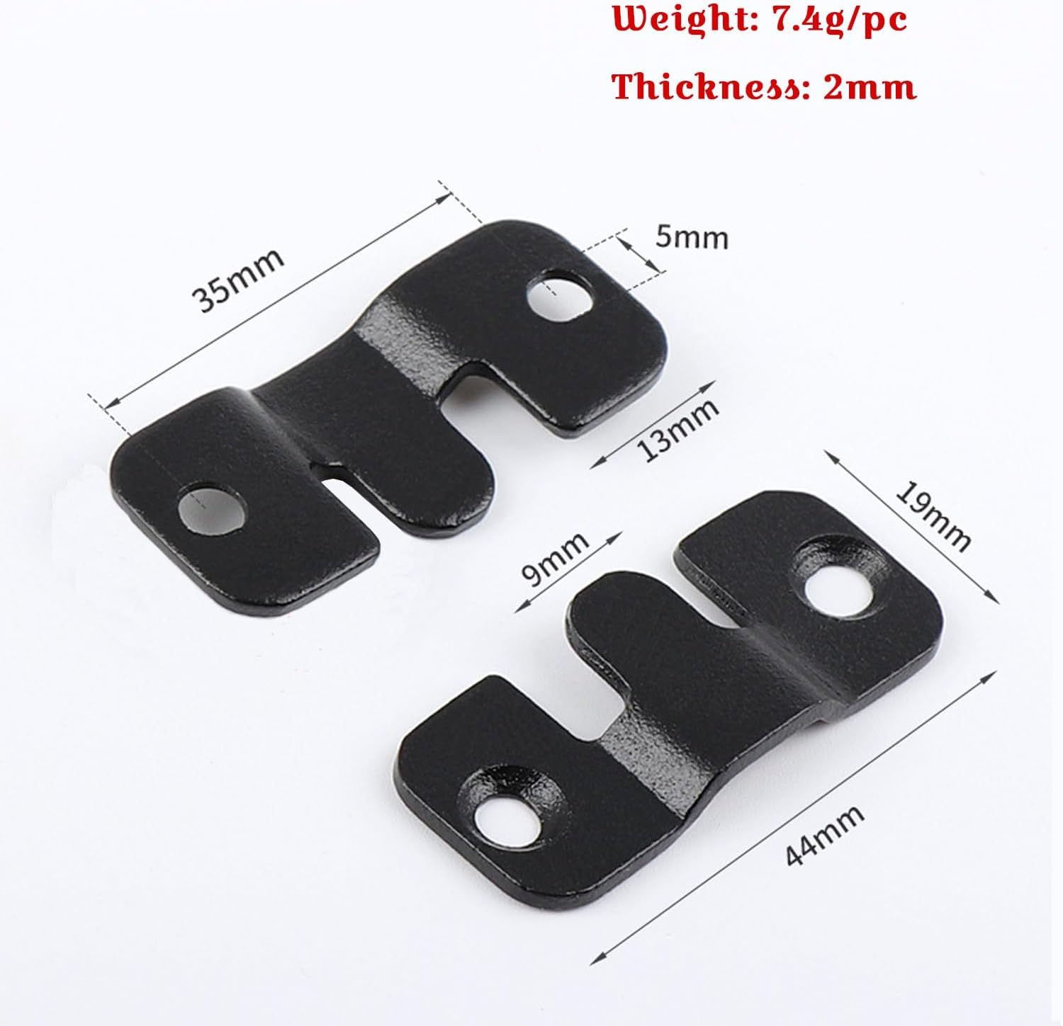 Ymaiss 50Packs Stainless Steel Flush Mount Bracket, Interlocking Photo Frame Hook 44X19Mm Heavy Duty Picture Hangers, Z Clip Bracket, Furniture Connector for Photo Mirrors Wall Mount Hardware Black image number 2