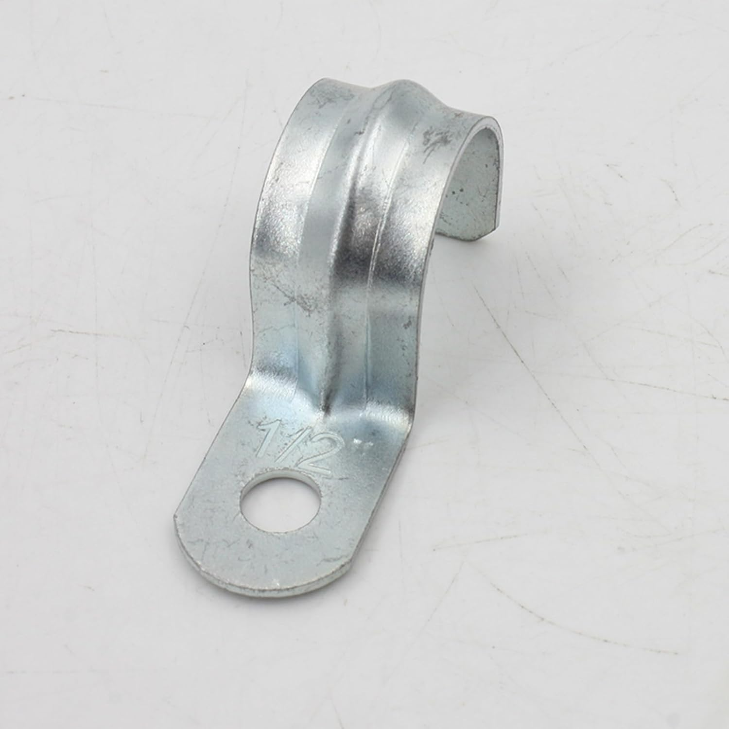 Acbbmns 100Pcs 25Mm/0.98" One Hole Pipe Straps, Metal Tube Clamp Saddle Clips, Zinc Plated Steel Pipe Clamp for Fixing Electrical Conduit or Pipes image number 4