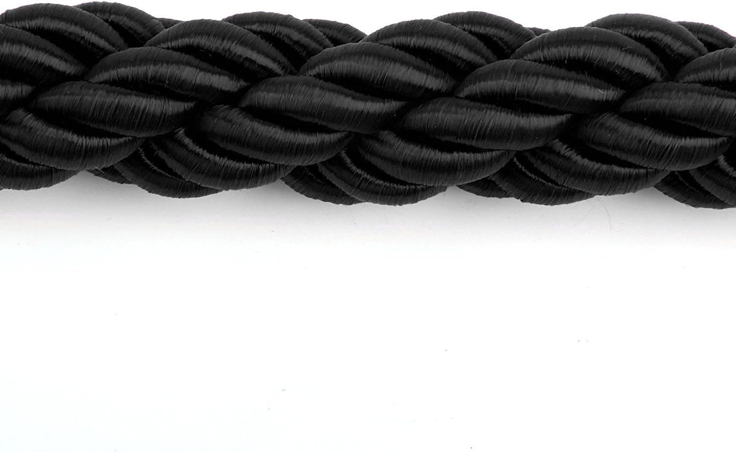 1.5M Stanchion Ropes for Control Post Rope Crowd Queue Line Barrier (Black Rope with Chrome End) image number 1