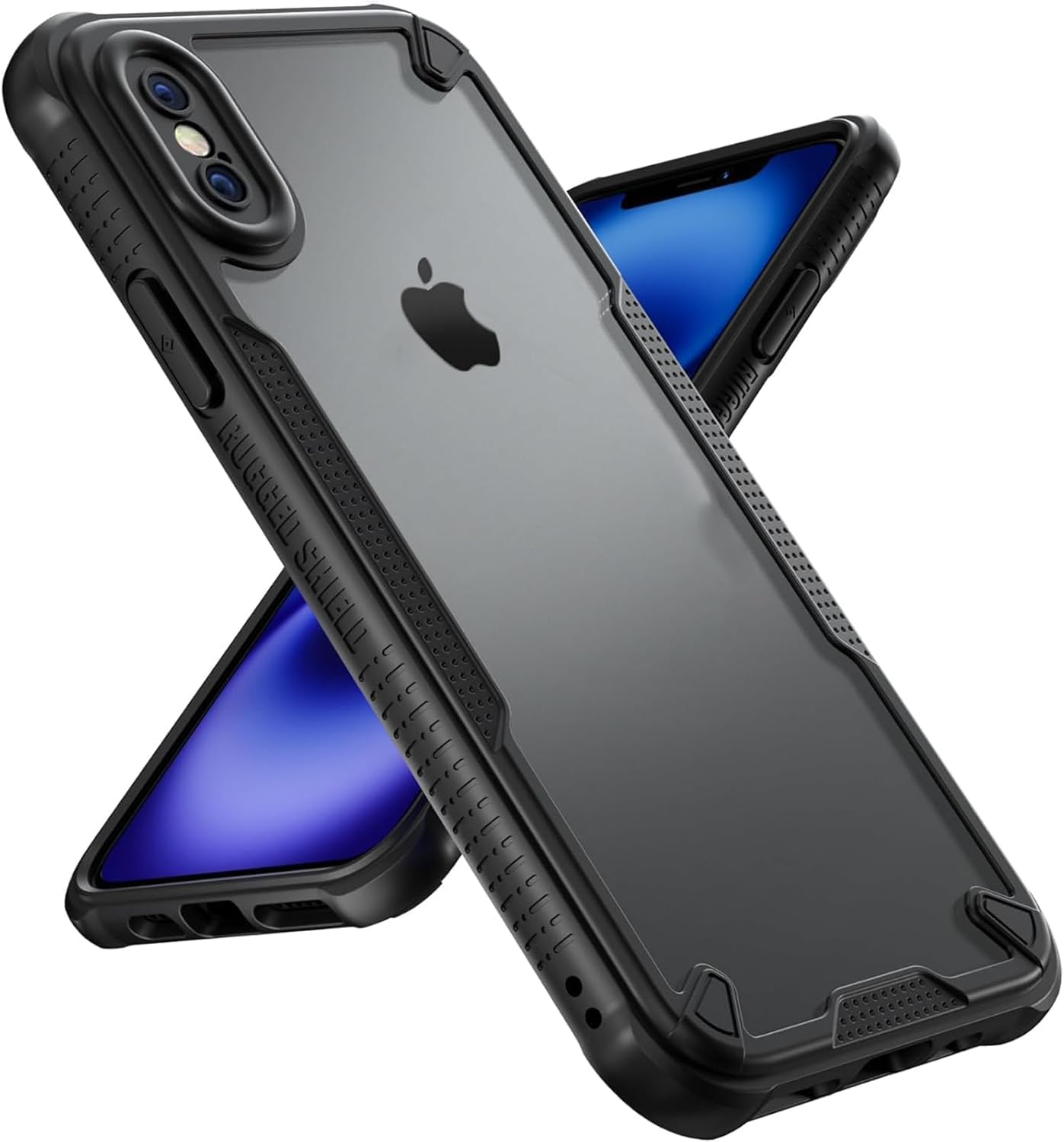 RUNGOS for Iphone Xs Max Case Translucent Matte [Remarkable Mil-Grade Shockproof] [Slim Fit, Anti-Slip Side] [Wireless Charging] 10Ft Drop Tested Bumper Cover for Iphone Xs Max Phone Case 2018 image number 5