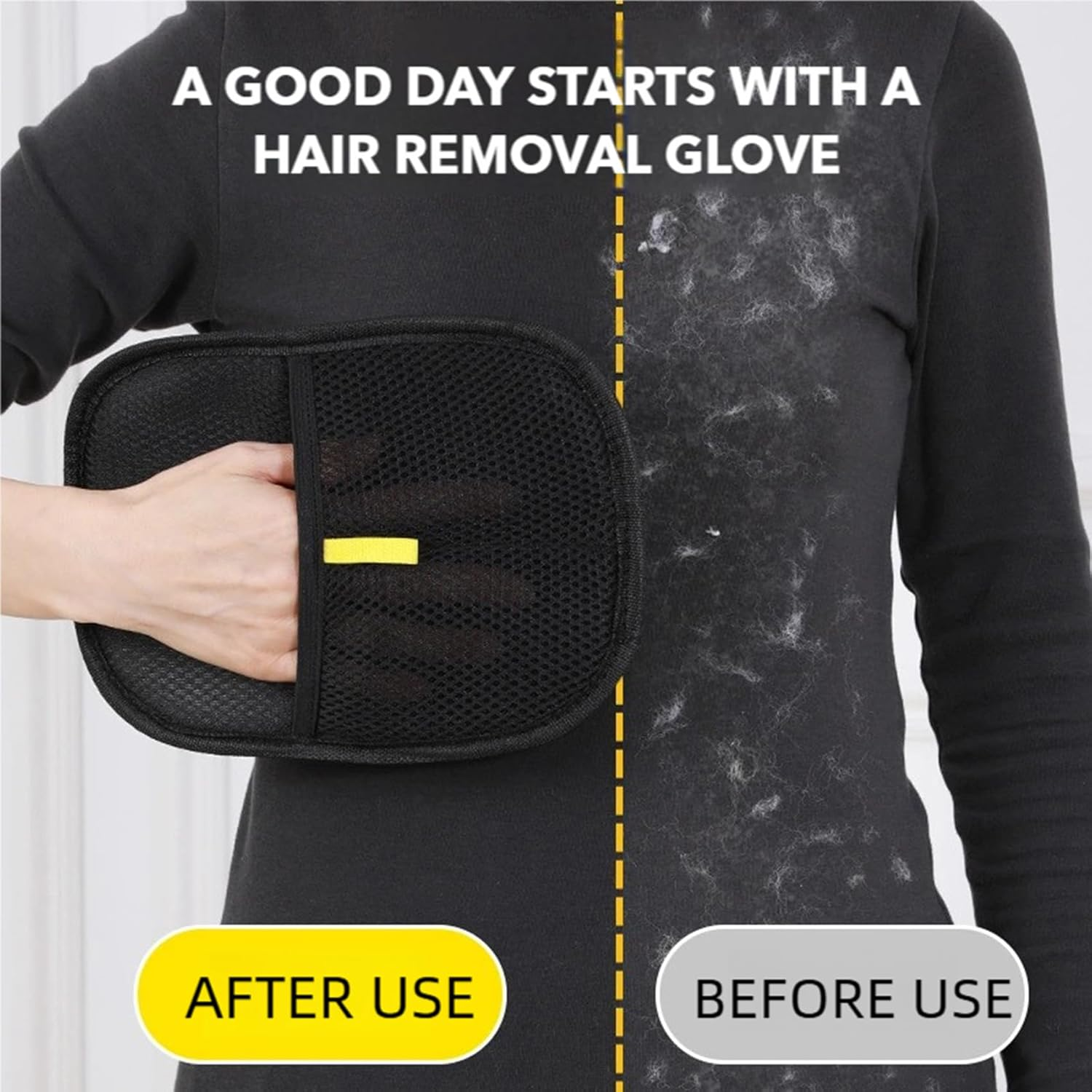 The Magic Brush, 2025 Magic Brush Pet Hair Remover Glove, Dual-Sided Grooming Electrostatic Hair Glove for Dogs & Cats, Portable & Reusable Pet Hair Cleaning Gloves for Car, Furniture, Clothes (1PCS) image number 3