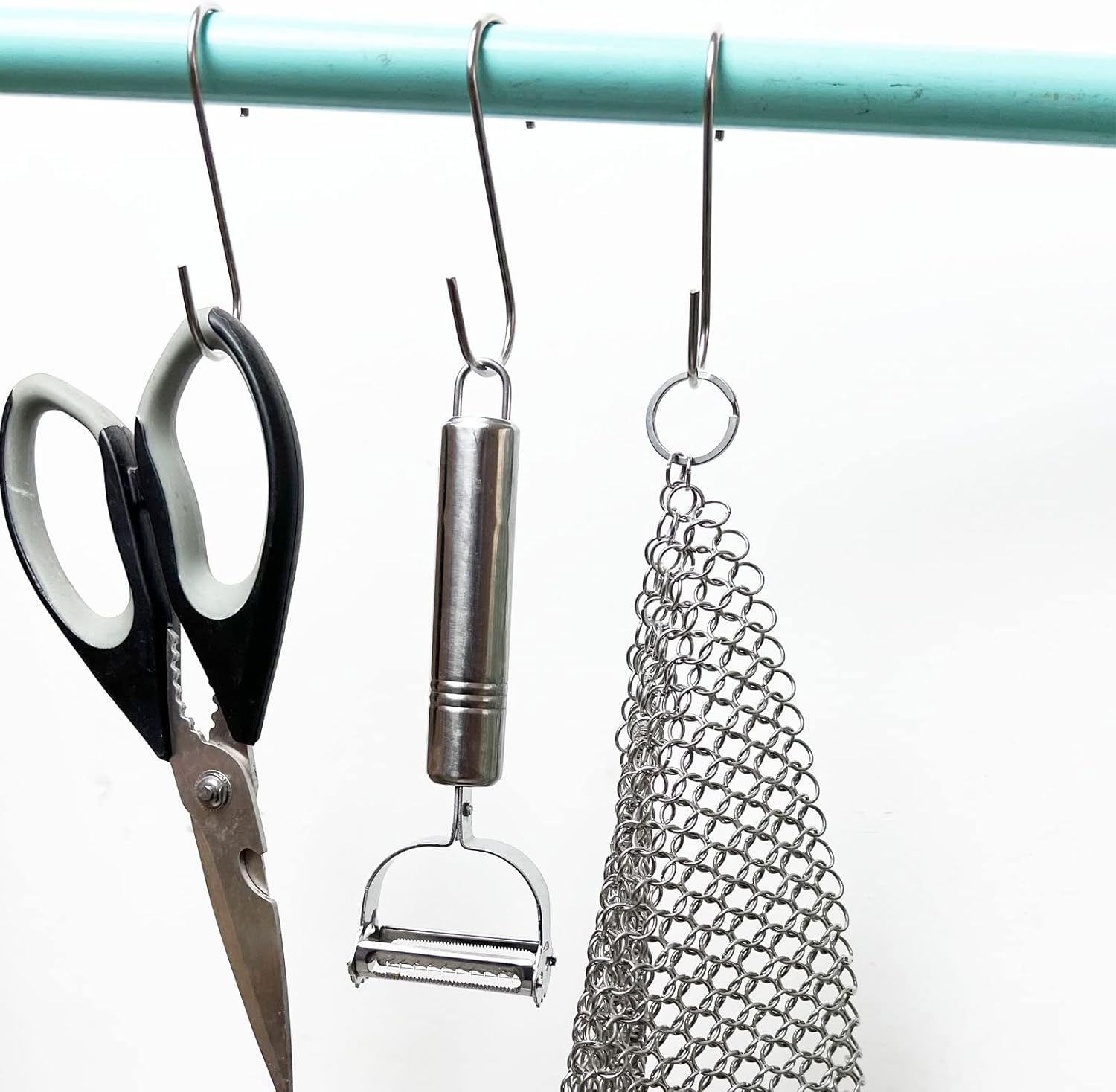 20 Pack S Shaped Hanging Hooks, Heavy Duty S Hanger Hook for Kitchen, Closet, Office, Bathroom, Garden and Cloakroom L image number 3