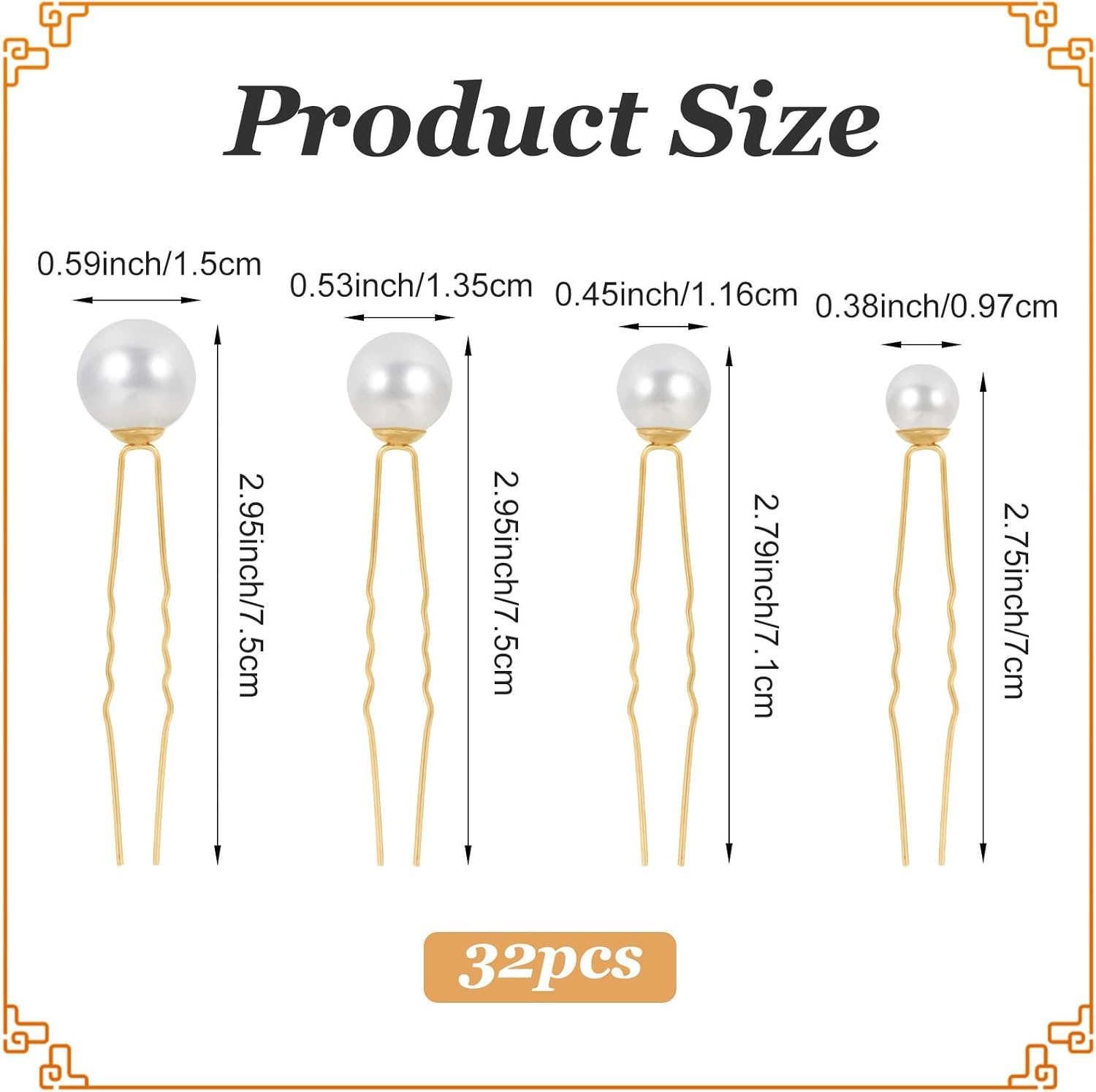 YBEATY 32 Pieces Wedding Hair Pins with Beads for Brides U Shape Bridal Hair Pins Rhinestone Hairpins Silver Hair Accessories White Pearls Hair Accessories for Brides Bridesmaids Women Styling Silver image number 2