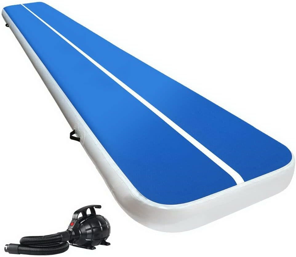 Air Track with Electric Pump Everfit 3/4/5/6M X 1M 10Cm/20Cm Thick Tumbling Airtrack Mat Inflatable Gymnastics Training Cheerleading Yoga Gym Professional Equipment