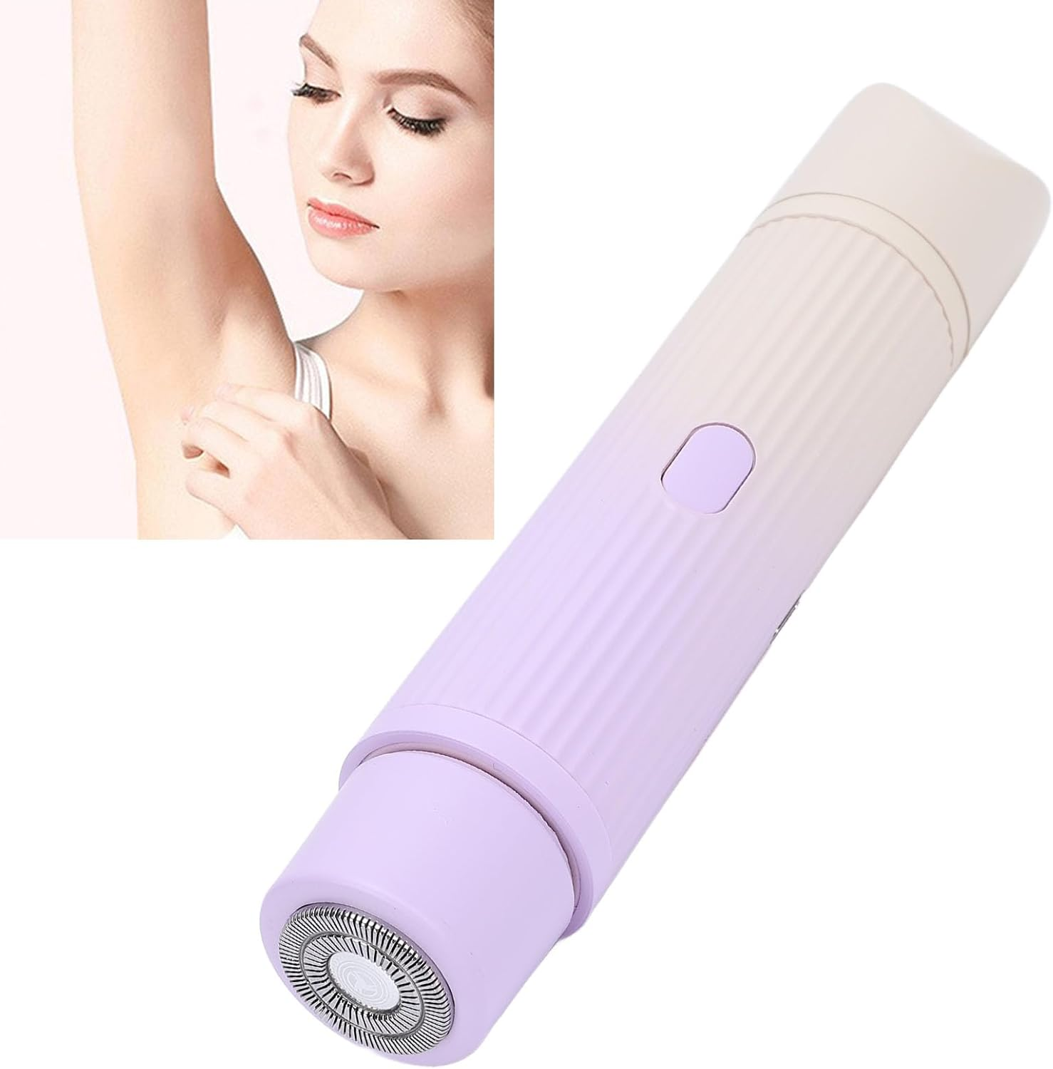 RIZGHWOY Double Head Hair Clipper for Women, Efficient Body Pubic Hair Trimmer, for Legs, Armpits, Rechargeable Women for Sensitive Skin, Plastic Size (Gradient Purple) image number 3