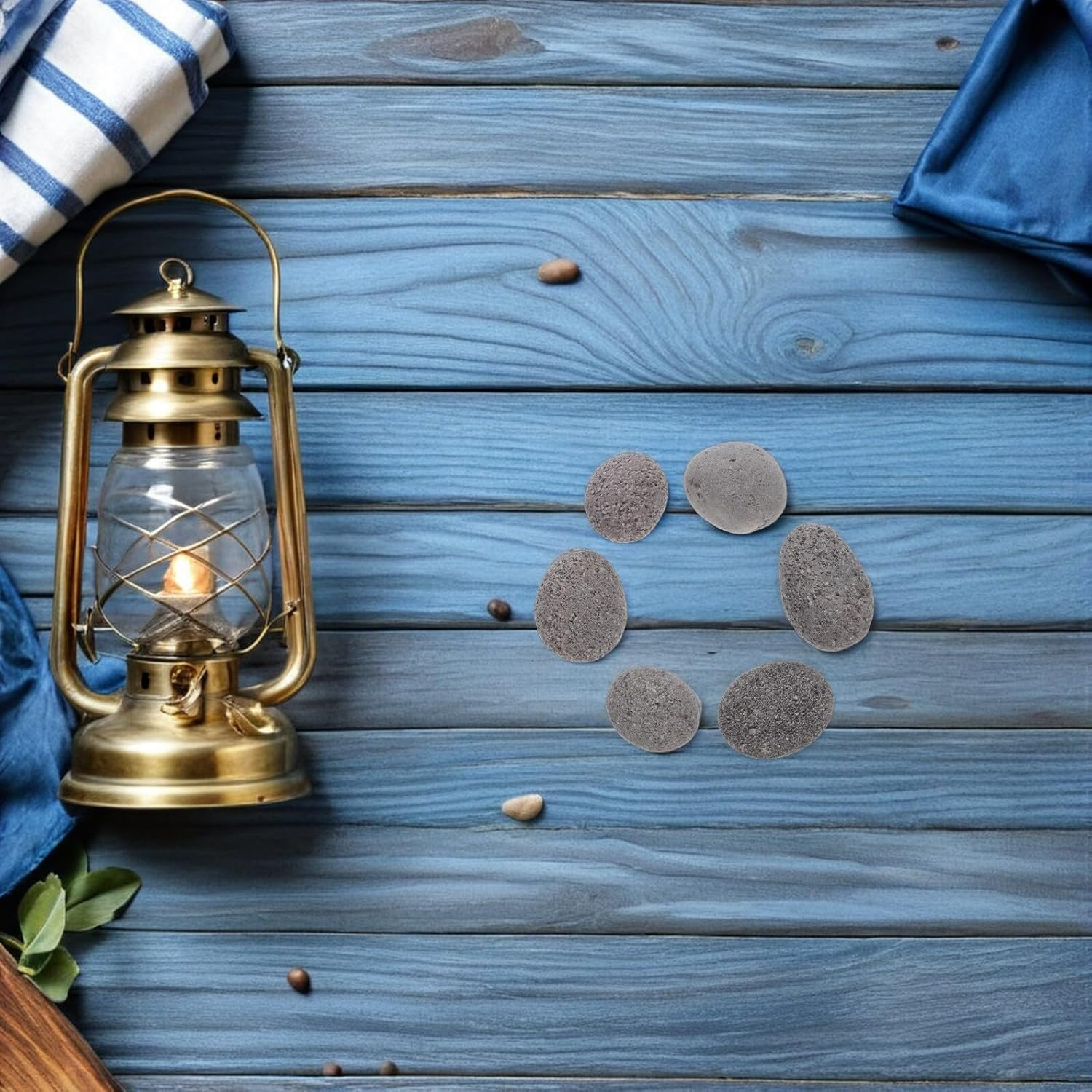 Alasum Natural Volcanic Lava Rocks 5-8Cm 1Kg Bag Reusable Fire Pit Stones Fireplace Landscaping Patio Grill Accessories for Outdoor and Indoor Fireplaces image number 5