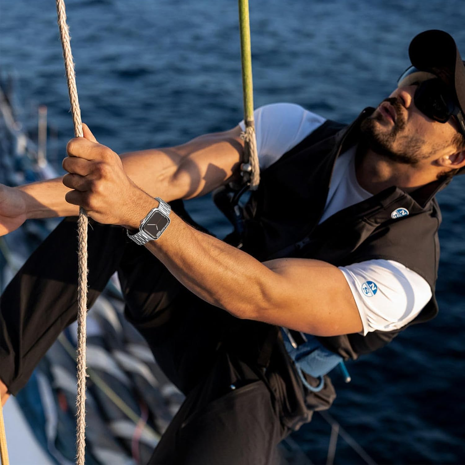 Compatible with Apple Watch Band 49Mm 46Mm 45Mm 44Mm 42Mm 41Mm 40Mm 38Mm for Men Women, Stainless Steel Metal Iwatch Band for Apple Watch Series 11 10 9 8 7 6 5 4 3 2 1 SE SE2 SE3 Ultra 3 2 1 image number 3