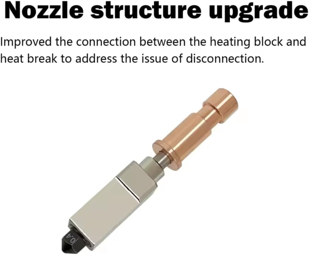 Kobra S1 Ceramic Hotend Upgrade for Anycubic Kobra S1/S1C 3D Printer, .4Mm Nozzle Replacement Hotend Assembly with Heater Block, Thermistor, Heat Break, Silicone Sock &ndash; 3D Printer Accessories & Parts image number 5