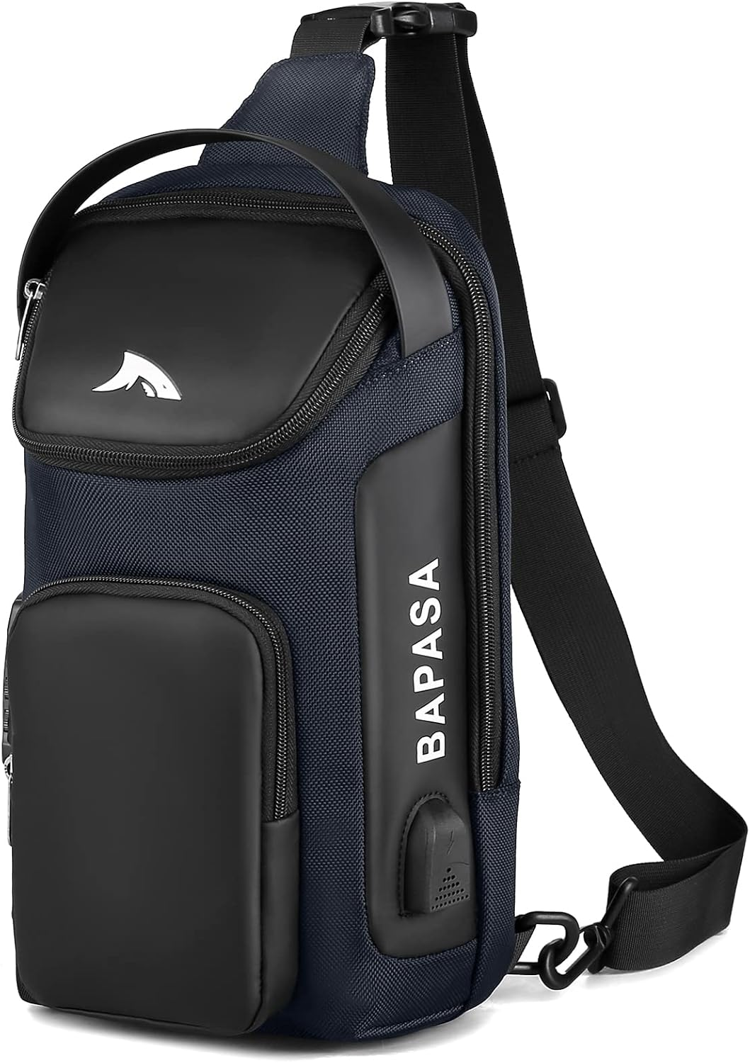 Anti-Theft Chest Bag USB Casual Shoulder Bag Sling Backpack BBZY image number 4