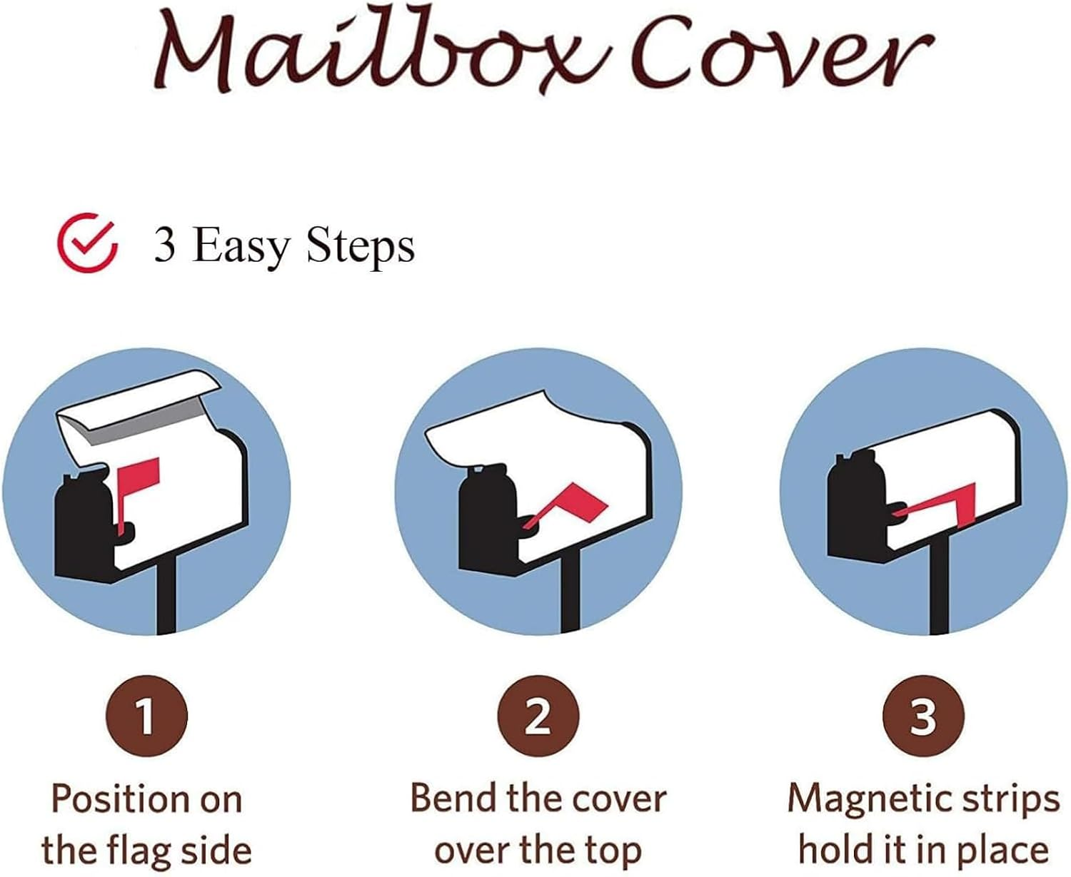 1 Pcs Merry Christmas Tree Winter Snowflake Mailbox Cover, Standard Size Magnetic Wrap with Red Christmas Tree and Pine Design, 46 X 53 Cm, Ideal for Holiday Decor and Letterbox Decorations image number 5