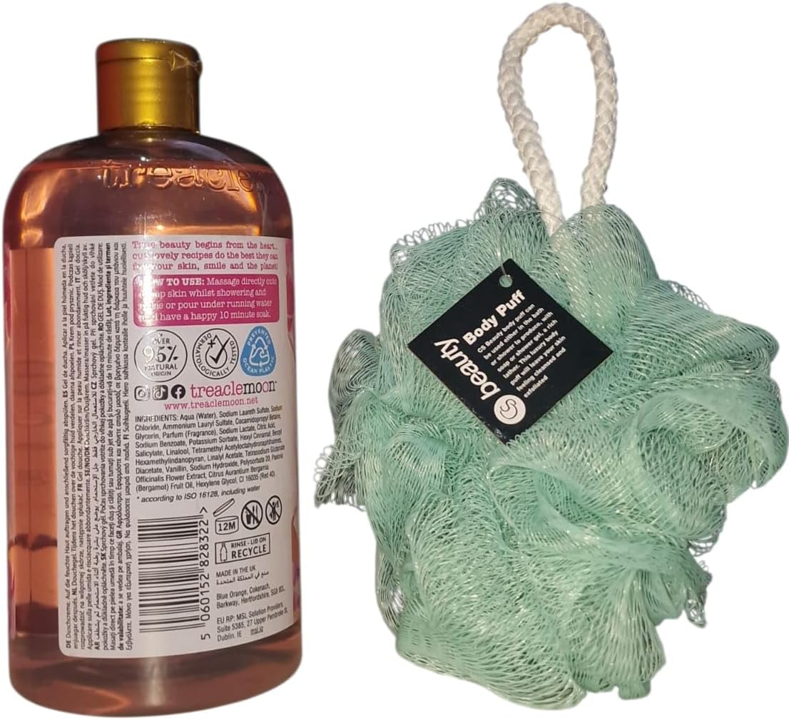 Peace in a Flower Shower and Bath Gel 500ML with Free Beauty Body Puff(Any Colour) image number 2