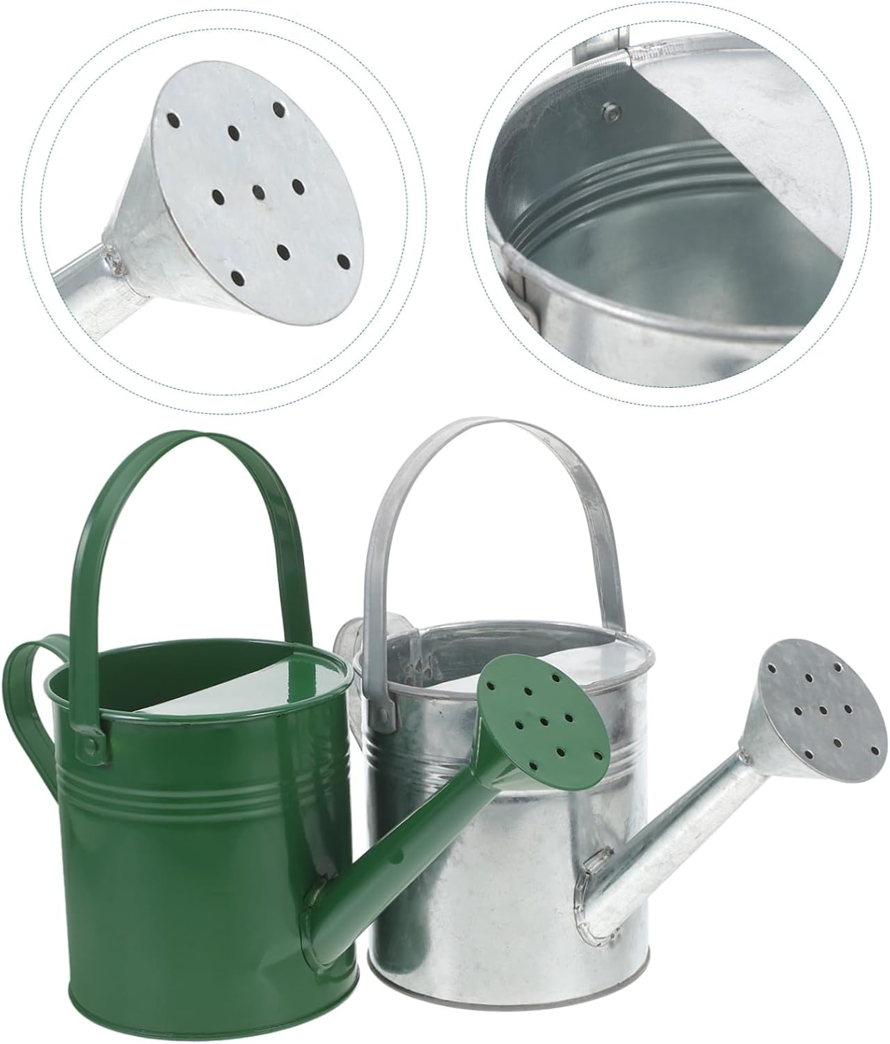 Yardenfun 2Pcs Elegant Iron Pot Watering Can for Plants Easy Refill Spout Safe for for Boys and Girls image number 1