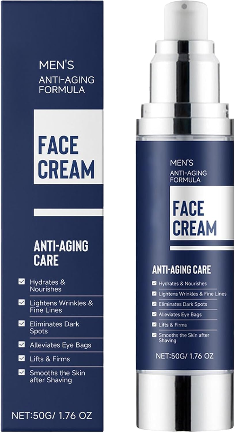 6-In-1 Men&rsquo;S Face Cream Anti-Aging Moisturizer Reduces Wrinkles, Dark Spots, Eye Bags, Dark Circles & Puffiness. Anti-Aging Moisturizer, Reduces Wrinklessoothes, Suitable for Day and Night Use (5PCS)