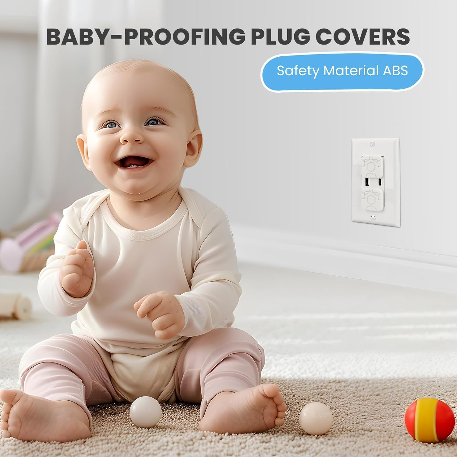 ALPERO'S Complete Baby Proofing Kit(42Pcs) - Child Safety Locks for Cabinets & Drawers, Adjustable Safety Latches, Corner Guards and Outlet Covers - Baby Proof Pack to Keep Your Child Safe at Home image number 6