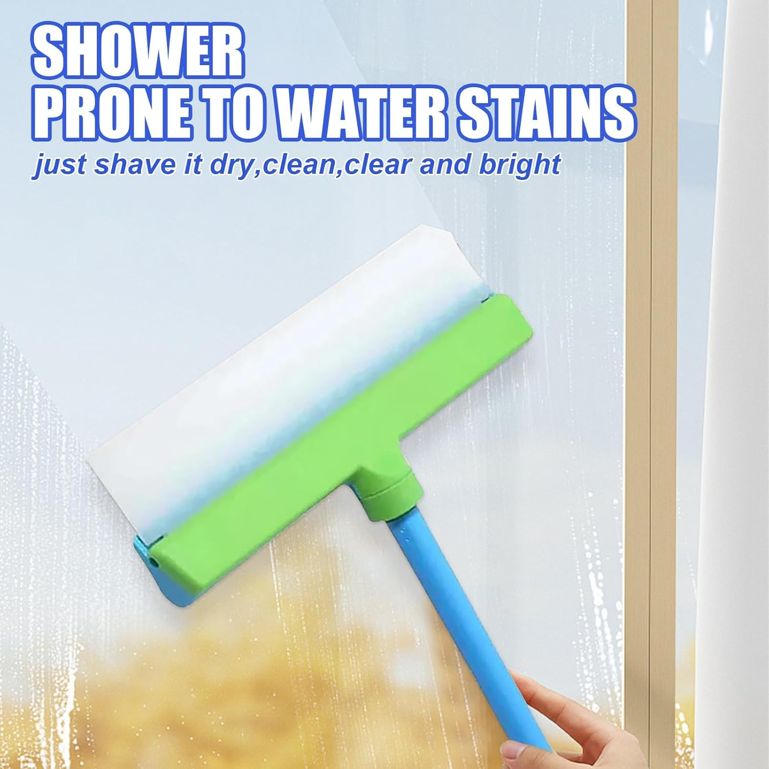 Blade Window Cleaning Kit, Aqua Blade Squeegee, Silicone Window Squeegee Kit, 3 in 1 Window Cleaning Scraper for Shower Glass Mirror Door Car image number 4