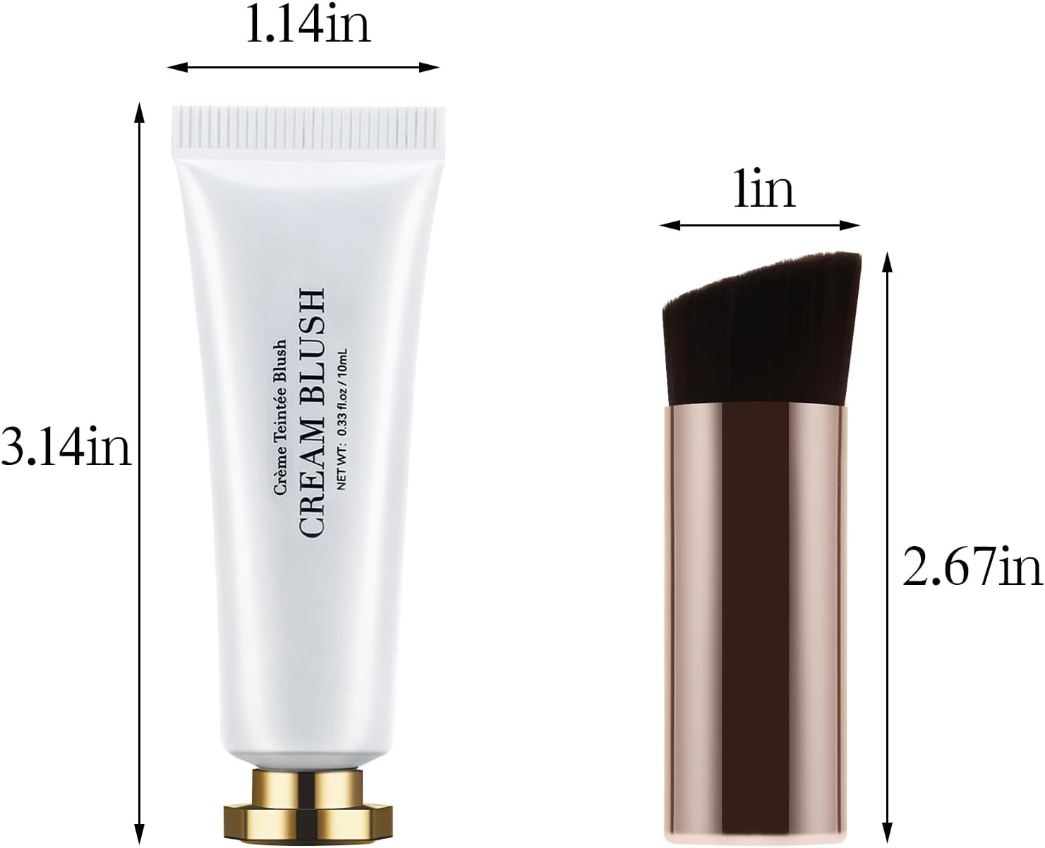 Cream Blush for Cheeks,Liquid Blush with Brush，Long Lasting Blushes Makeup,Highly Pigmented Blusher Gel,Lightweight image number 2