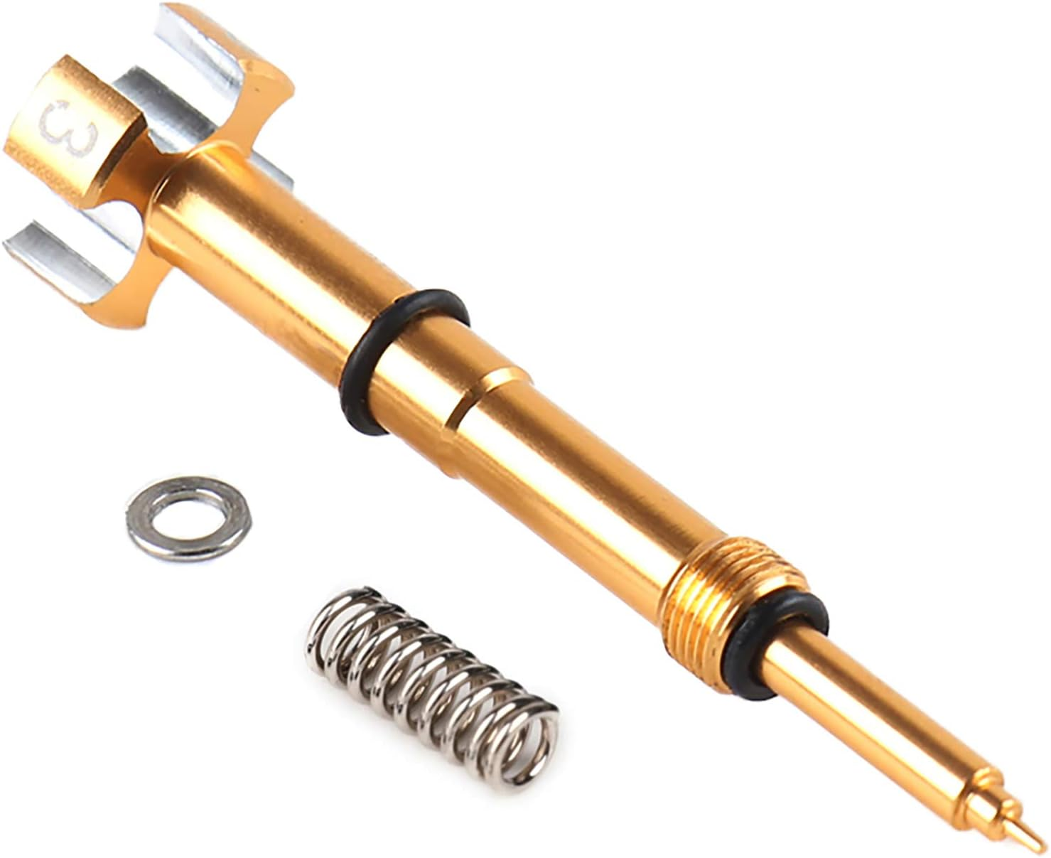 Air Fuel Mixture Screw CNC Adjust Carb FCR Air Screw Compatible with KEIHIN Carburetor Four-Strokes FCR Carbs Motorcross Motorcycle(Black)