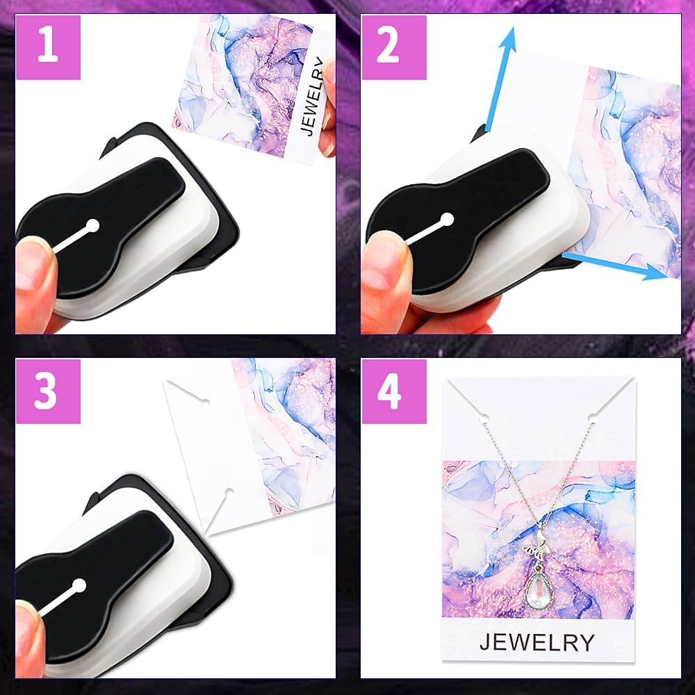 Necklace Card Punch Earring Card Punch Earring Card Tools Necklace Hole Puncher for Cards Making Necklace Paper Punch image number 3