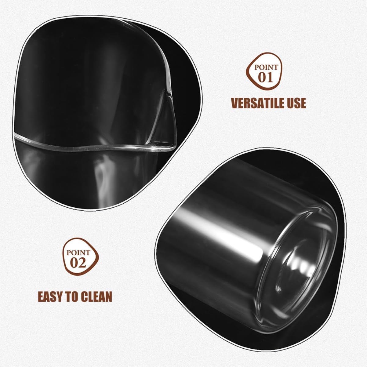 MAGICLULU Coffee Press Accessories Glass Pot Replacement Cup Filter Maker for Coffee Bar Espresso Shots Easy to Clean Dosing Cup Glass Handle image number 4