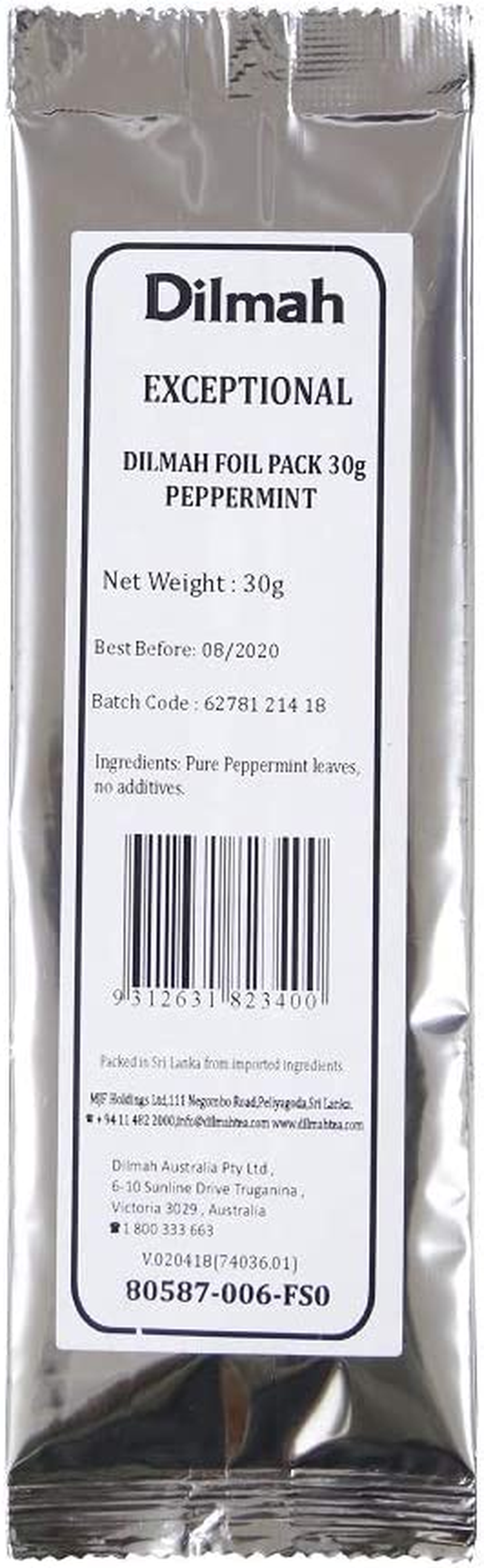 Dilmah Exceptional Peppermint Loose Leaf Refill, 30 Grams image number 2