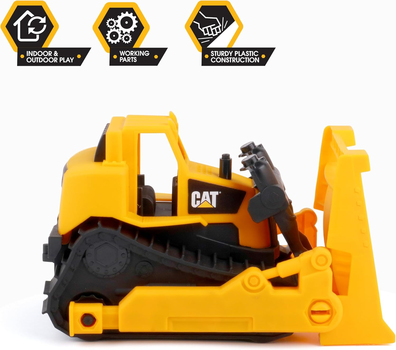 Funrise CAT Construction Fleet Bulldozer Toy, Yellow image number 1