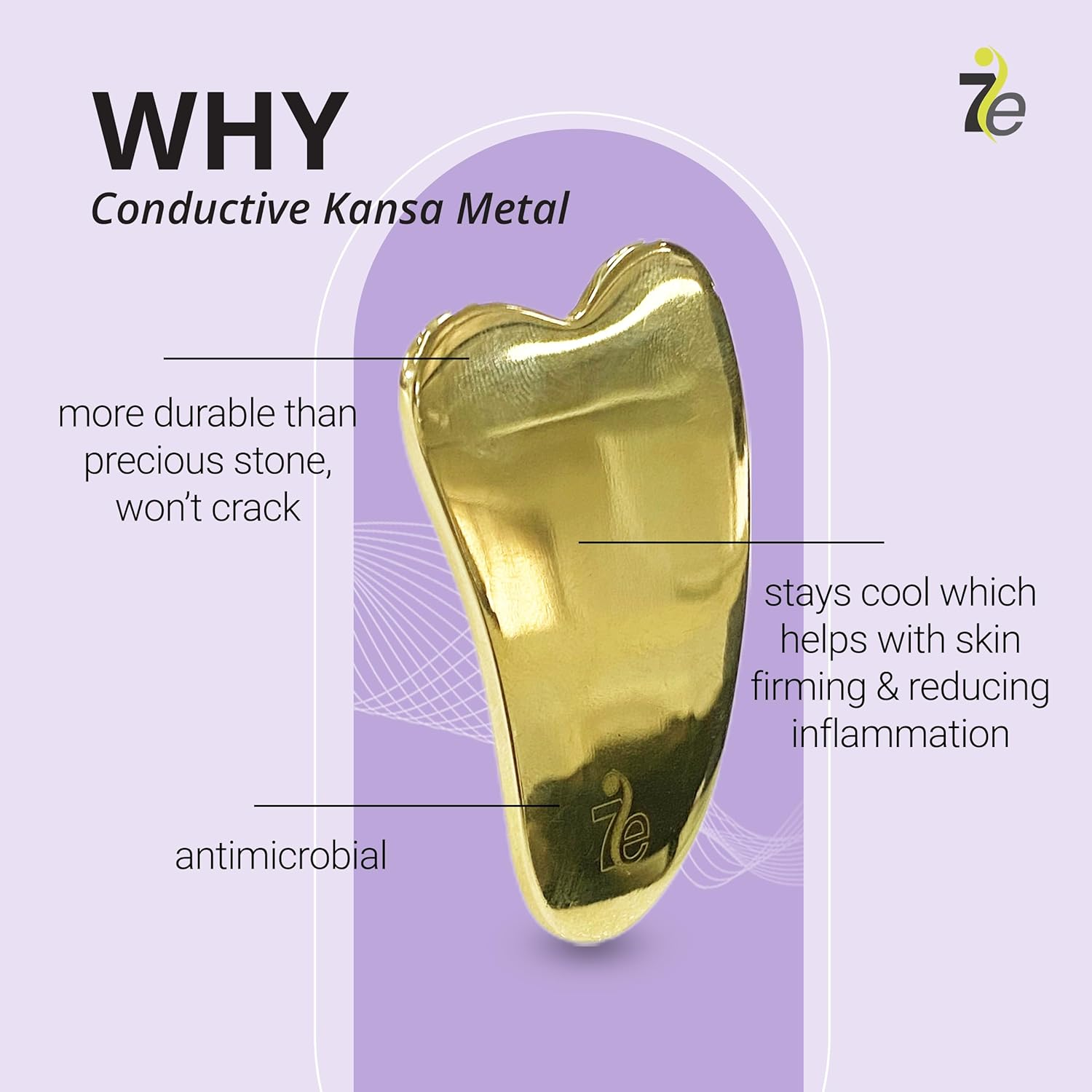 Myolift Gua Sha Facial Tools Ayurvedic Bronze Kansa Guasha Tool for Face, Skin Care Tools for Anti-Aging Facial Massage, Lymphatic Drainage, Toning, and Firming the Skin image number 3