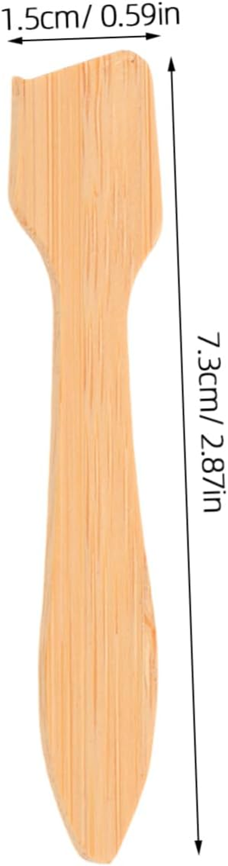 COMPUKAS 5Pcs Mini Bamboo Makeup Spatula Lightweight Portable Cosmetic Scraper for Beauty Routine Easy to Clean Applicator Suitable for All Skin Types image number 4