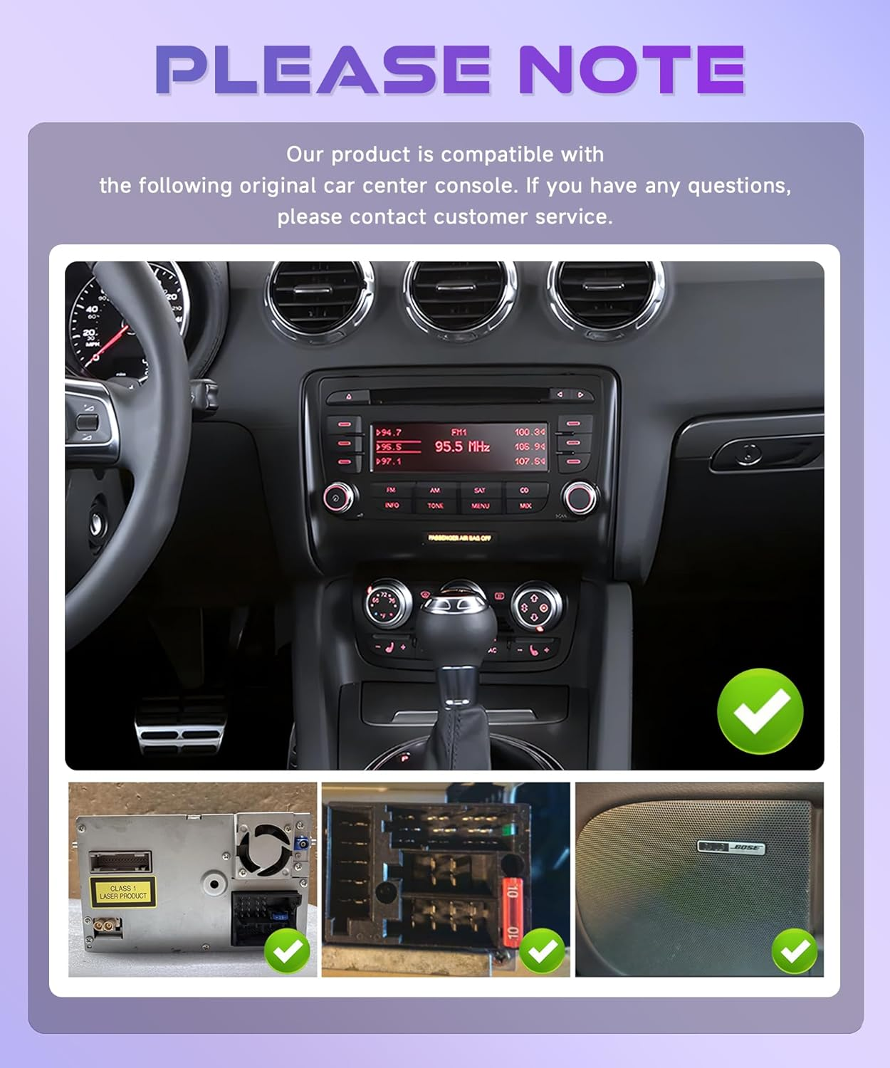 4G+128G Car Radio for Audi TT 2006-2014 Android 15 Car Stereo Wireless Carplay Android Auto, Rimoody 9'' HD Touchscreen Mirror Link GPS Navigation Wifi Bluetooth FM/RDS EQ-32 SWC Backup Camera